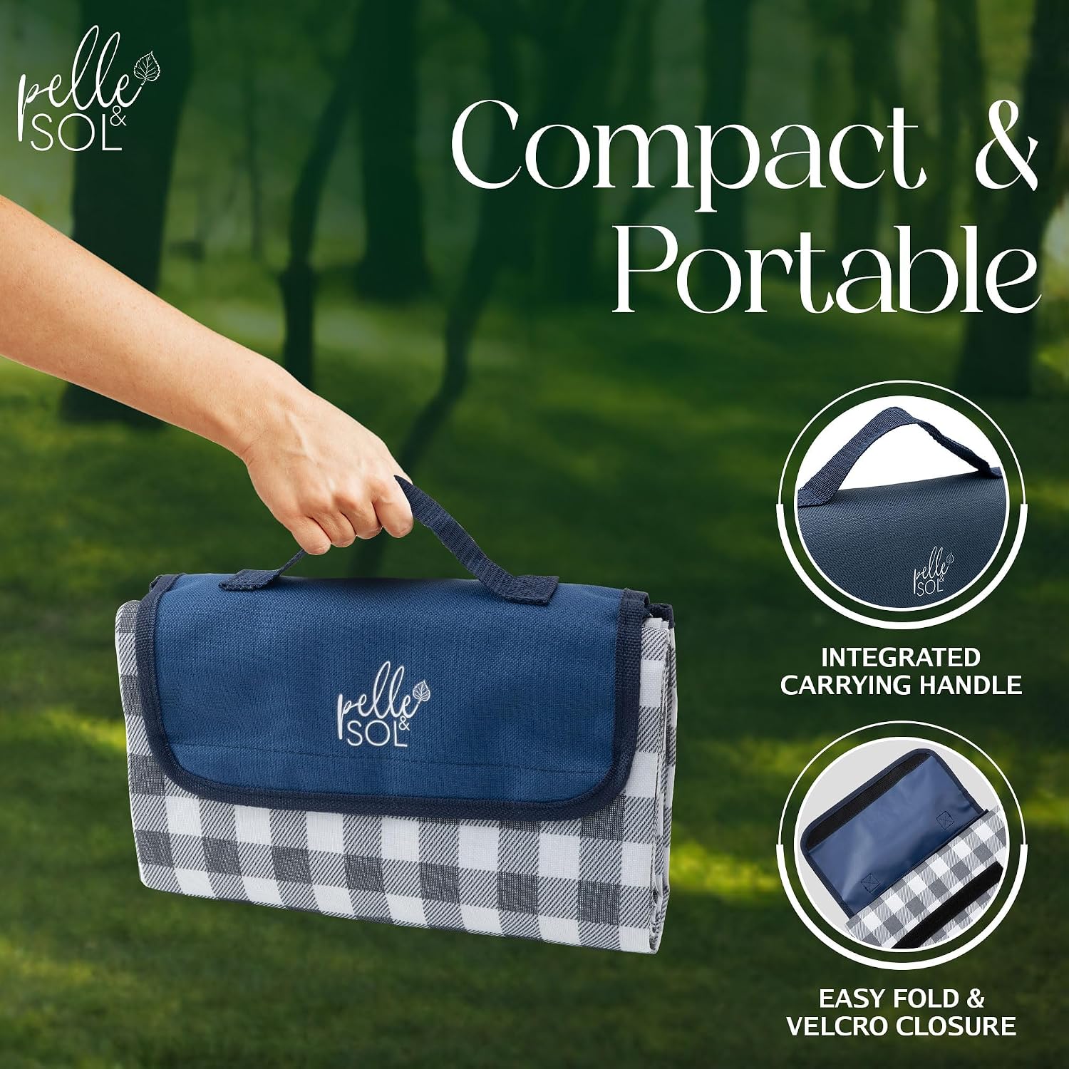 Detalle 2 de Pelle & Sol Picnic Blanket Waterproof 200x140CM