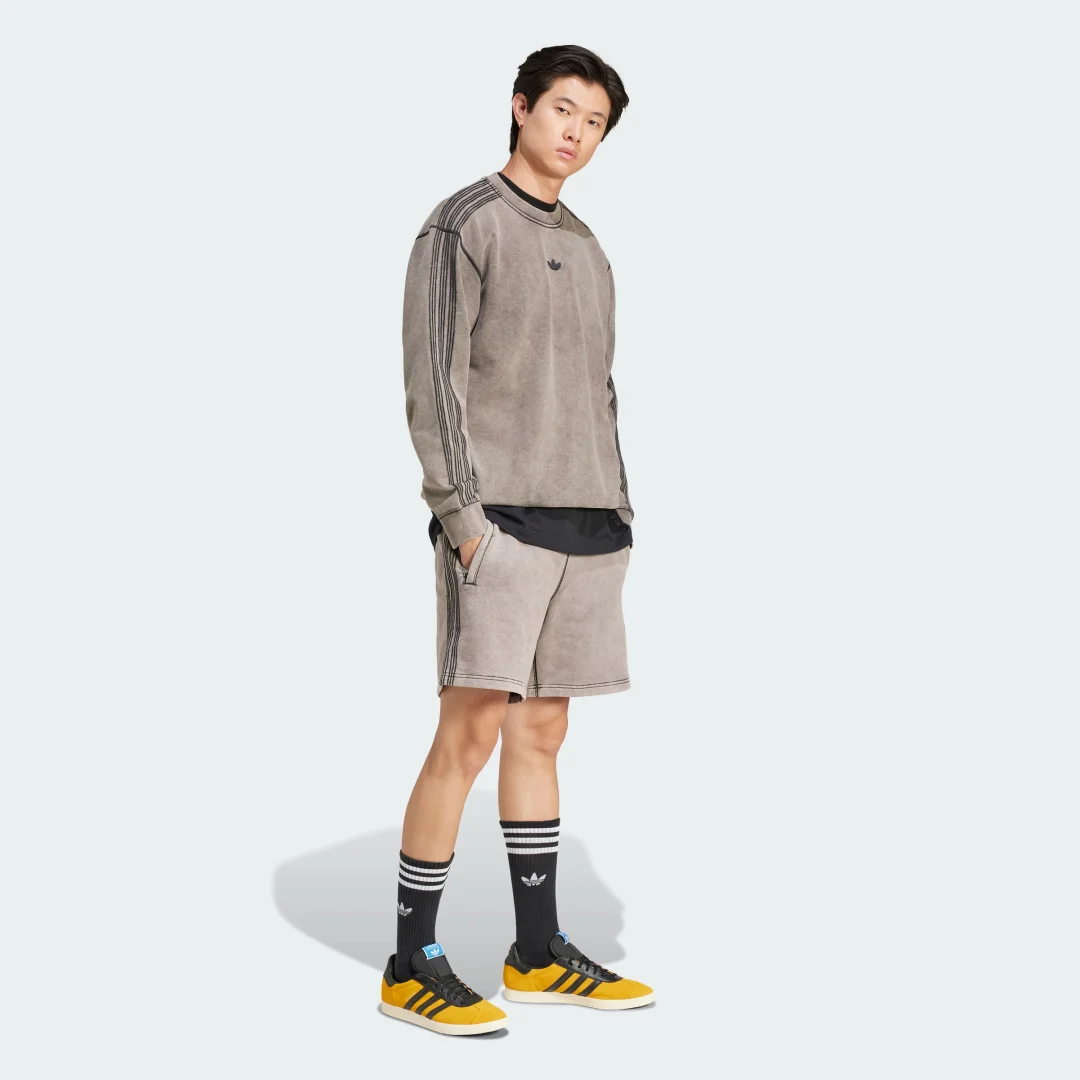 Thumbnail 2 de Sudadera retro de cuello redondo efecto lavado Premium Essentials Adidas (negra)