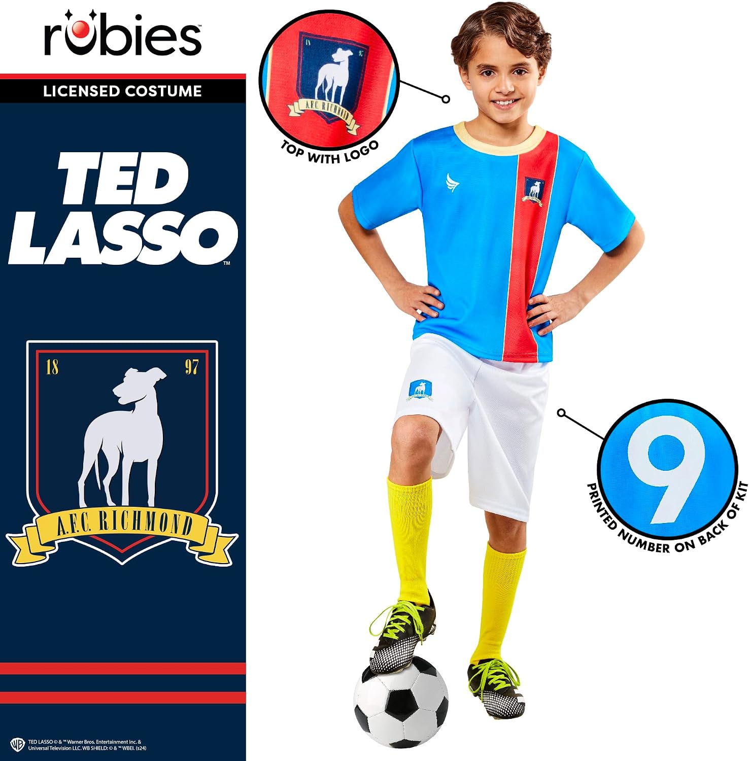 Detalle de Rubies Ted Lasso Soccer Uniform 6/7 ðŸŽ
