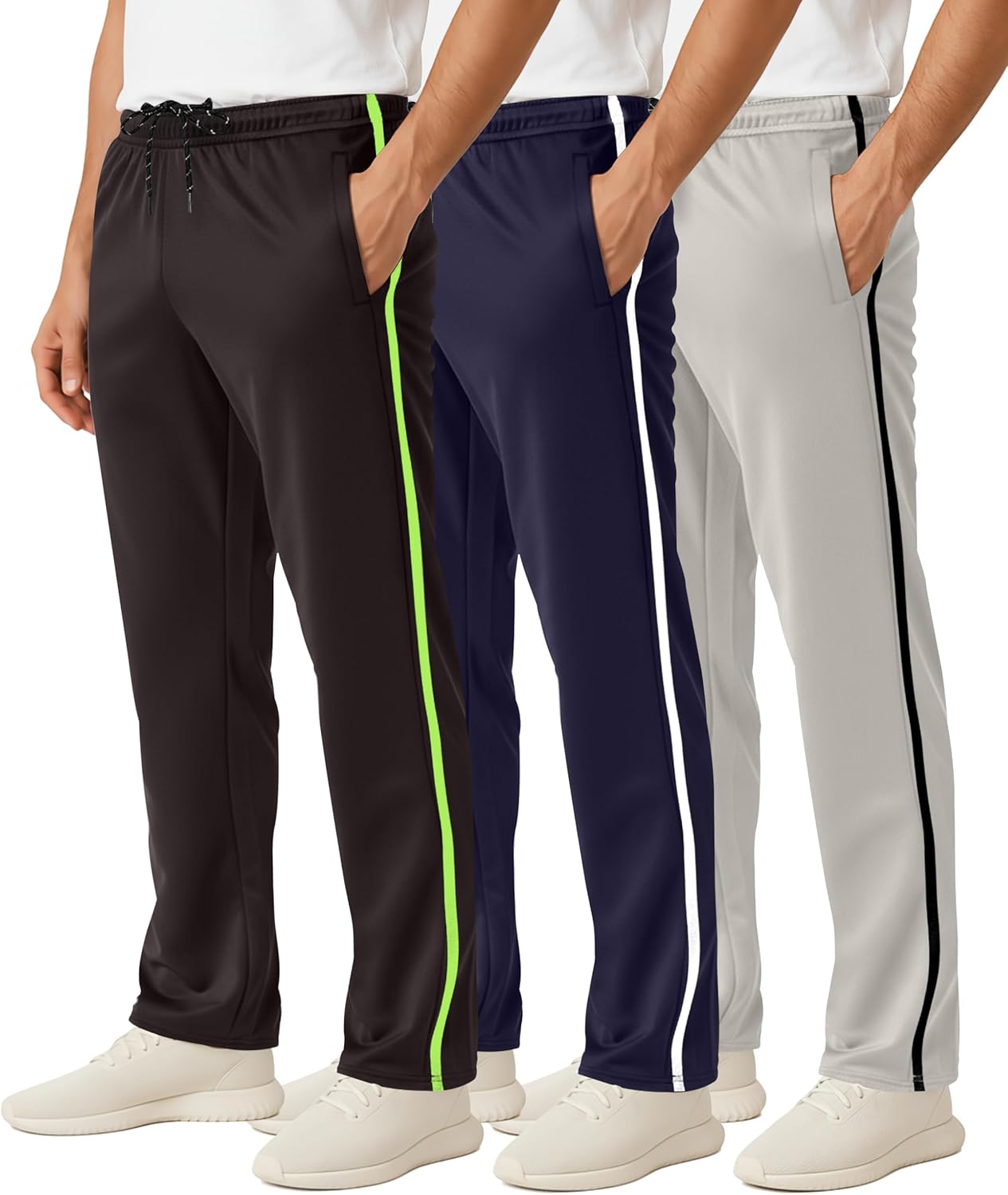 Thumbnail 2 de Real Essentials Men's Mesh Sweatpants, 3-Pack
