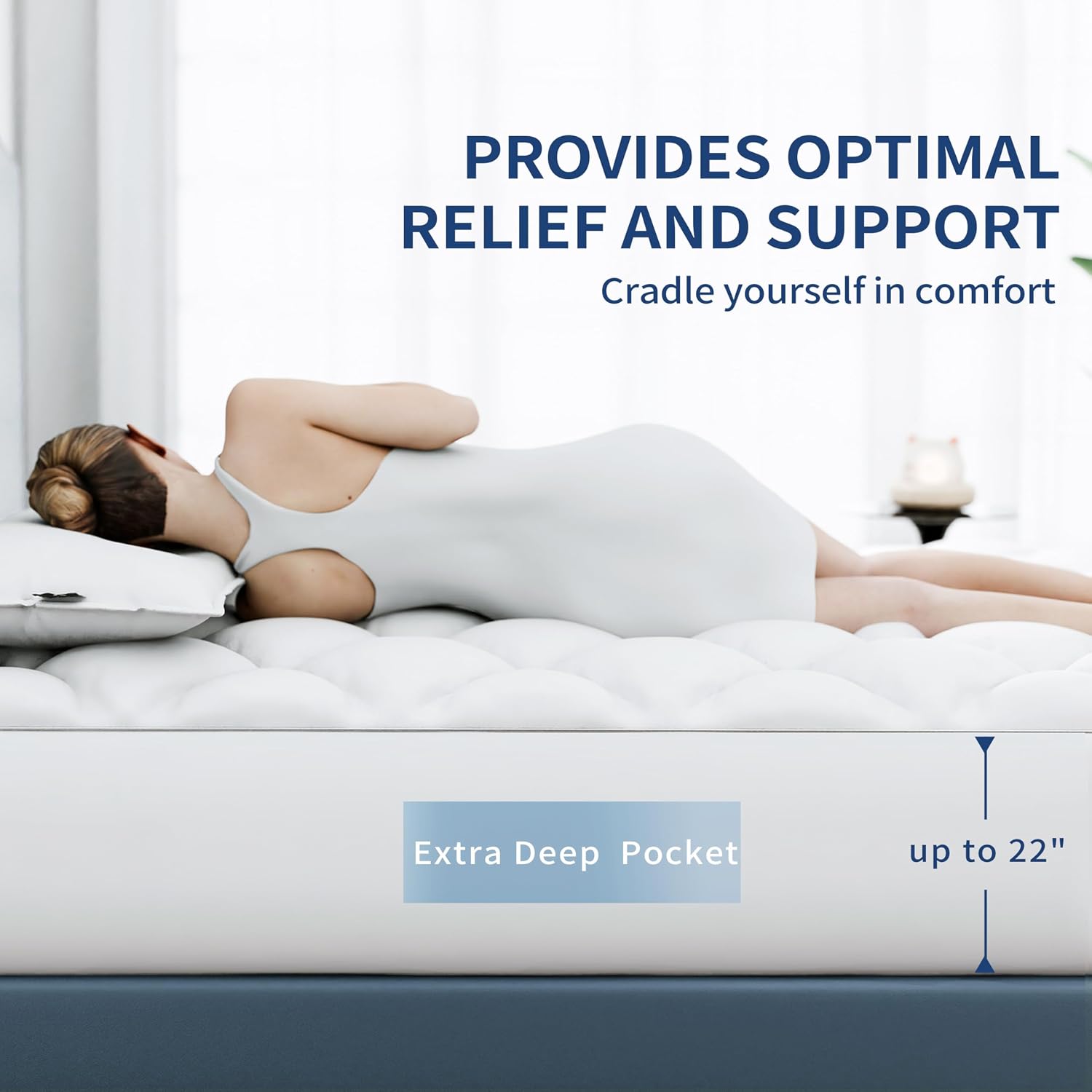 Detalle de Sunflower Twin Mattress Pad, Cotton