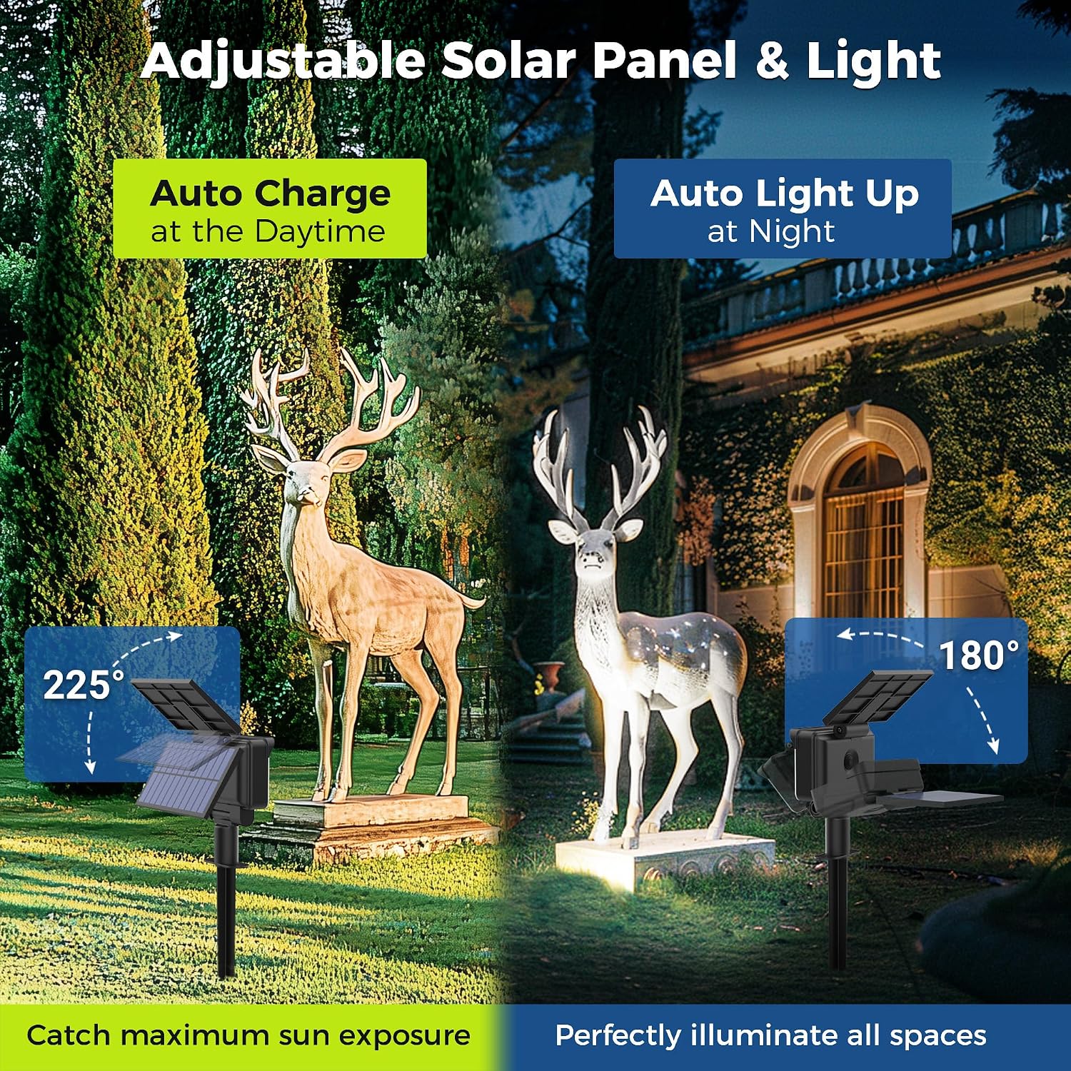 Detalle de COOZAMING Solar Spotlights, 24 LEDs
