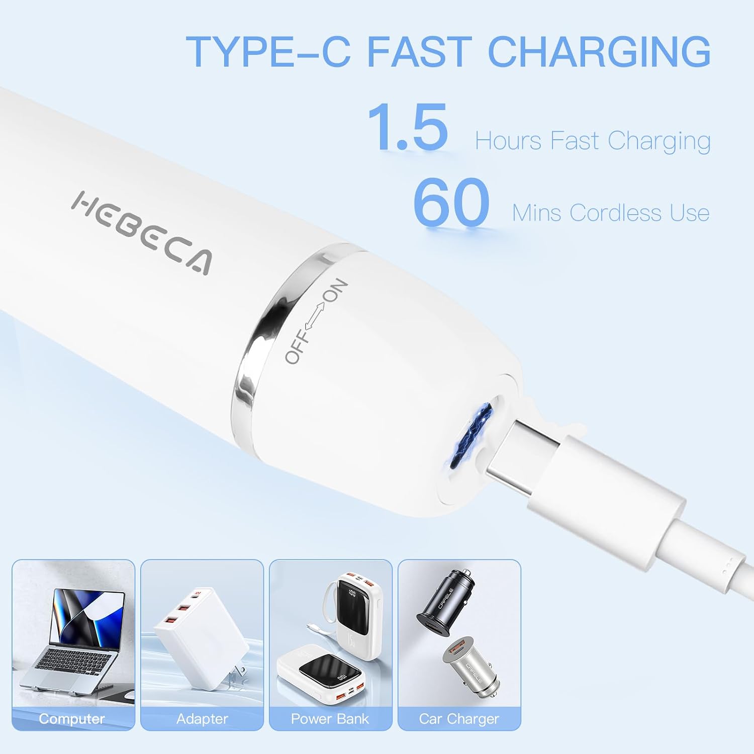 Thumbnail 5 de HEBECA 3-in-1 Nose Hair Trimmer for Women and Men FT3001