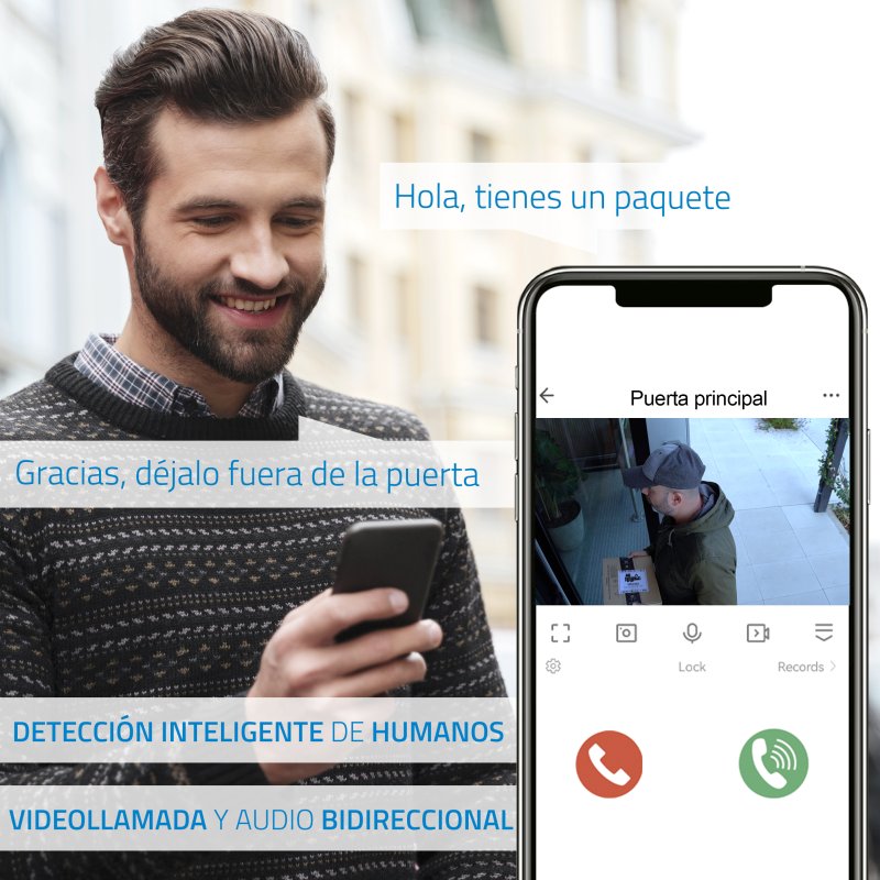 Detalle de NIVIAN DOORVIEW1 mirilla digital Full HD, WiFi 🔒