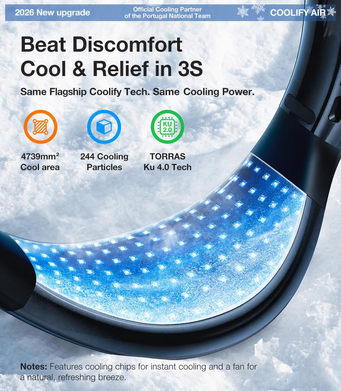 Thumbnail 2 de TORRAS COOLiFY Air 2026 Upgraded Neck Fan – Dual-Airflow Pro Cooling, Ultra Light & Rechargeable