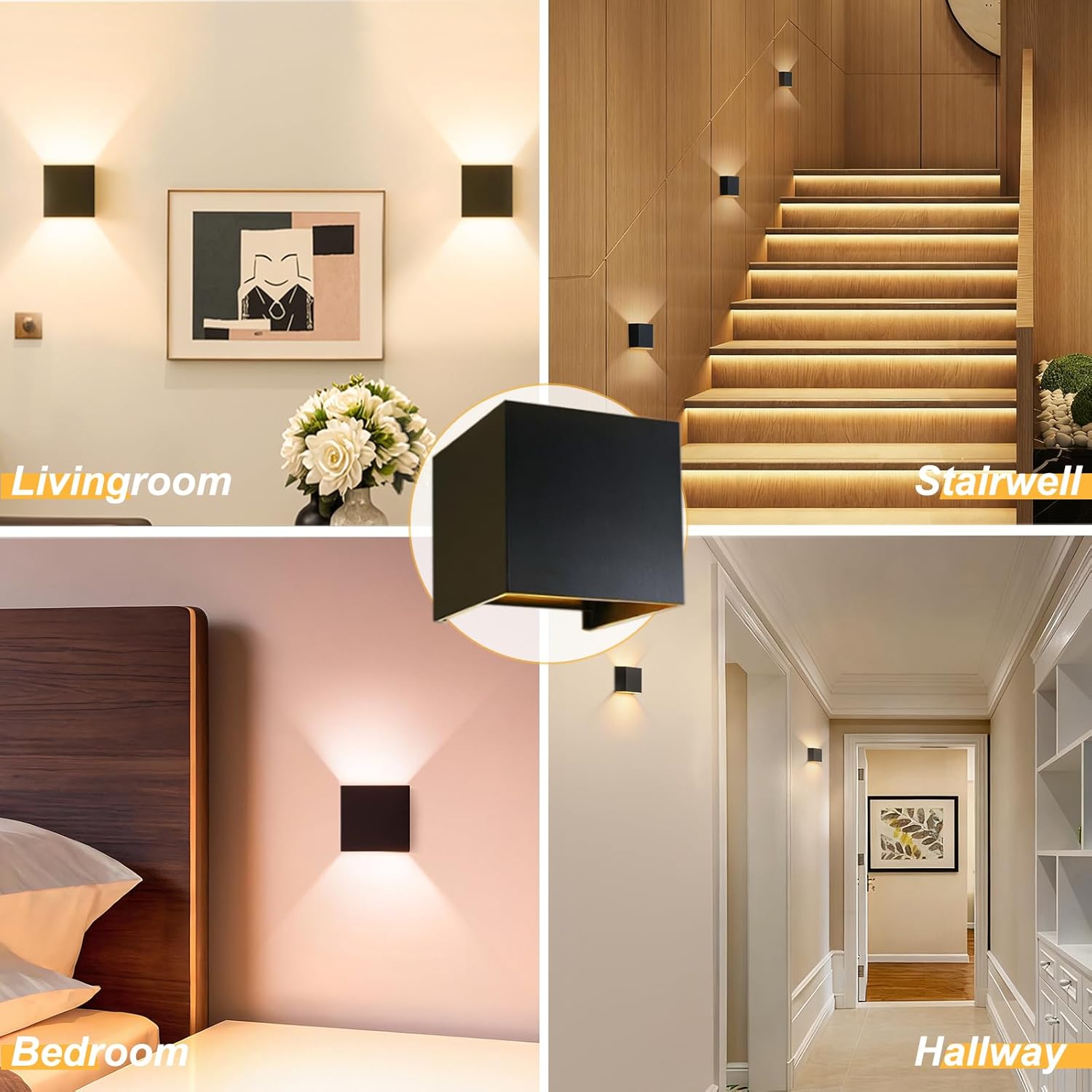 Thumbnail 6 de LED Wandleuchte für Innen & Außen mit austauschbarer G9-Lampe (1 Stück) – Graphitschwarz, 2700K warmweiß