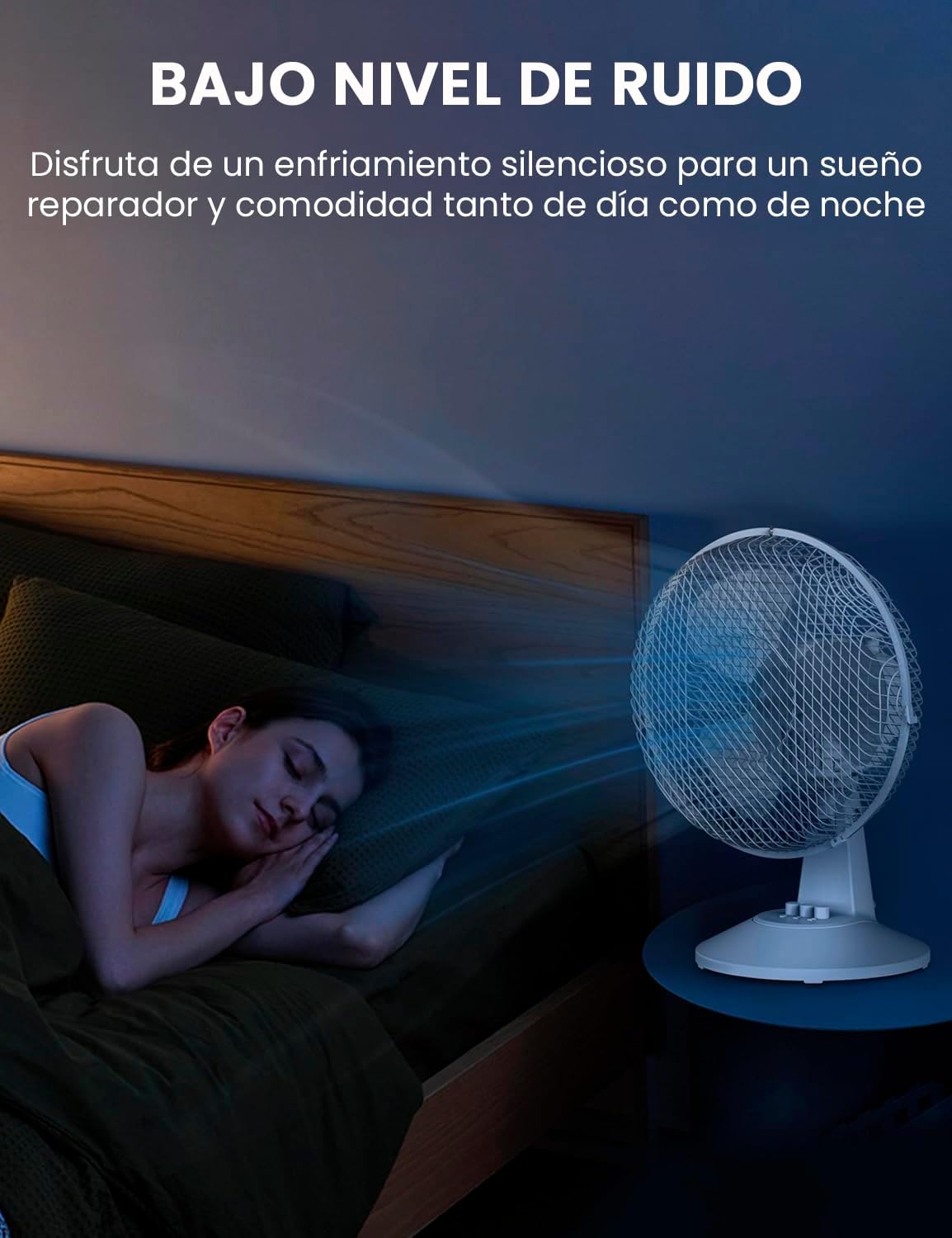 Detalle 1 de Comfee' Ventilador de Mesa Silencioso 23 cm 🌬️ Ligero y Oscilante