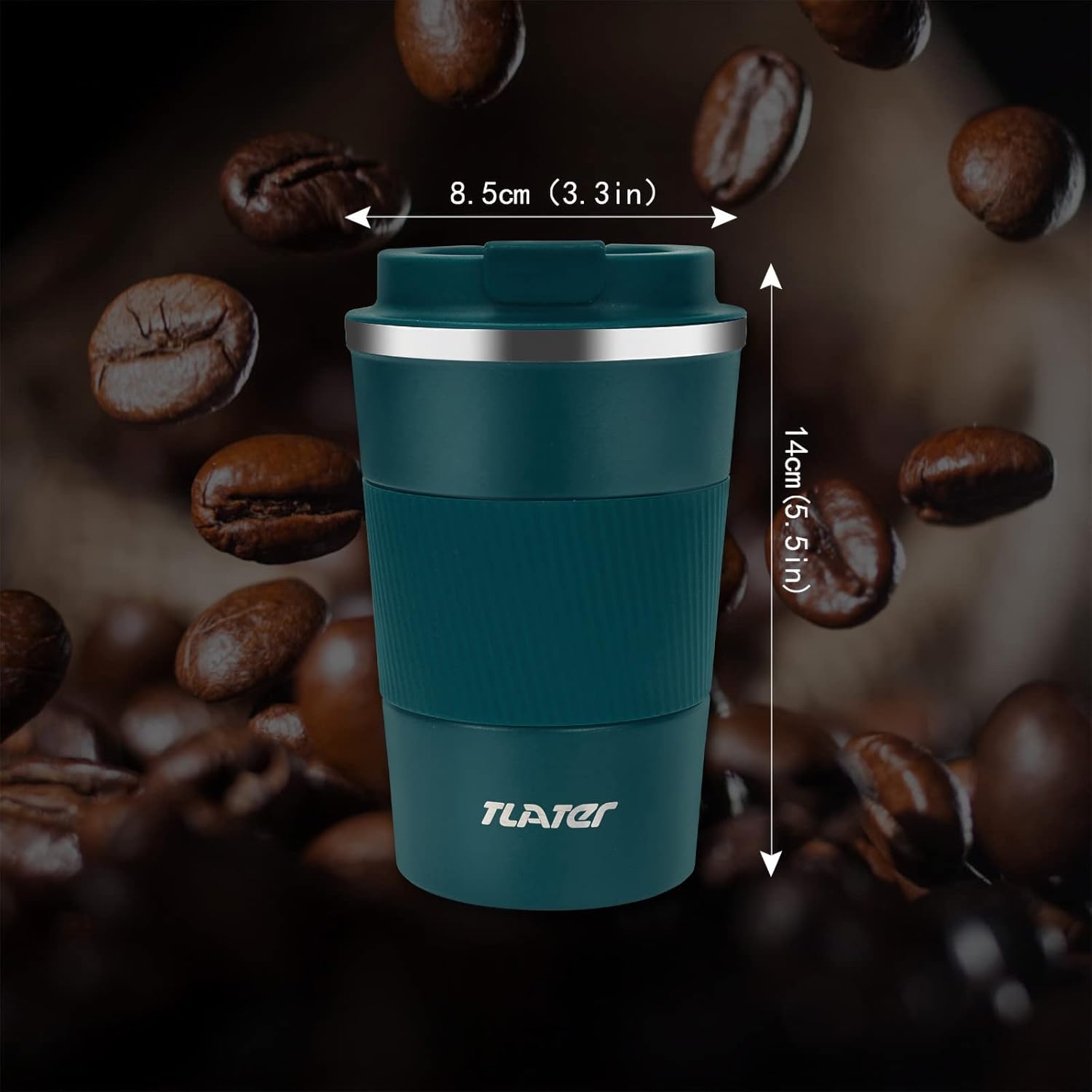Thumbnail 6 de Tlater Thermal Mug 380ml with Leakproof Lids — Travel Stainless Steel Double Wall Vacuum Cup