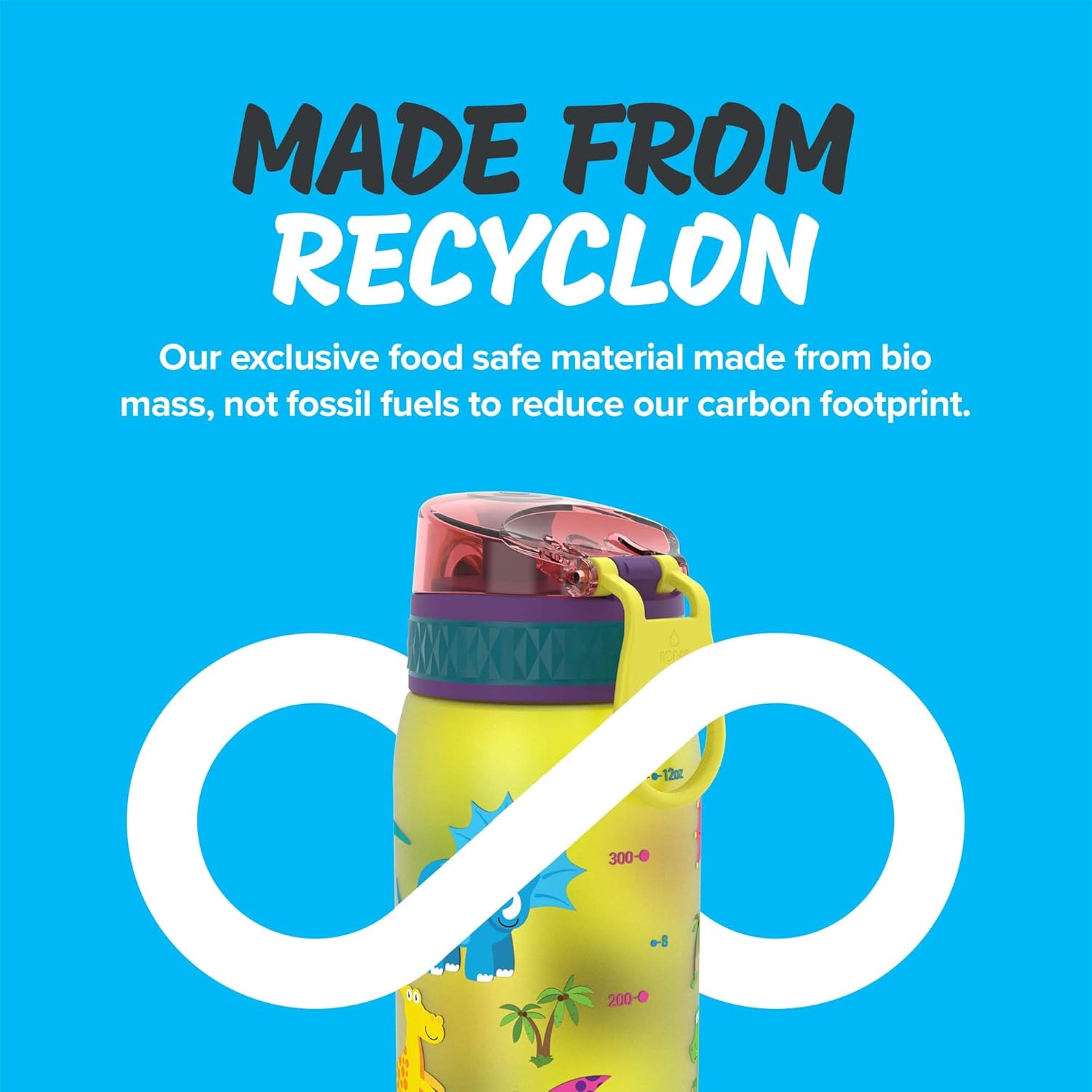 Thumbnail 4 de Ion8 Small Water Bottle – Dinosaur Yellow, Leak-Proof & Dishwasher Safe