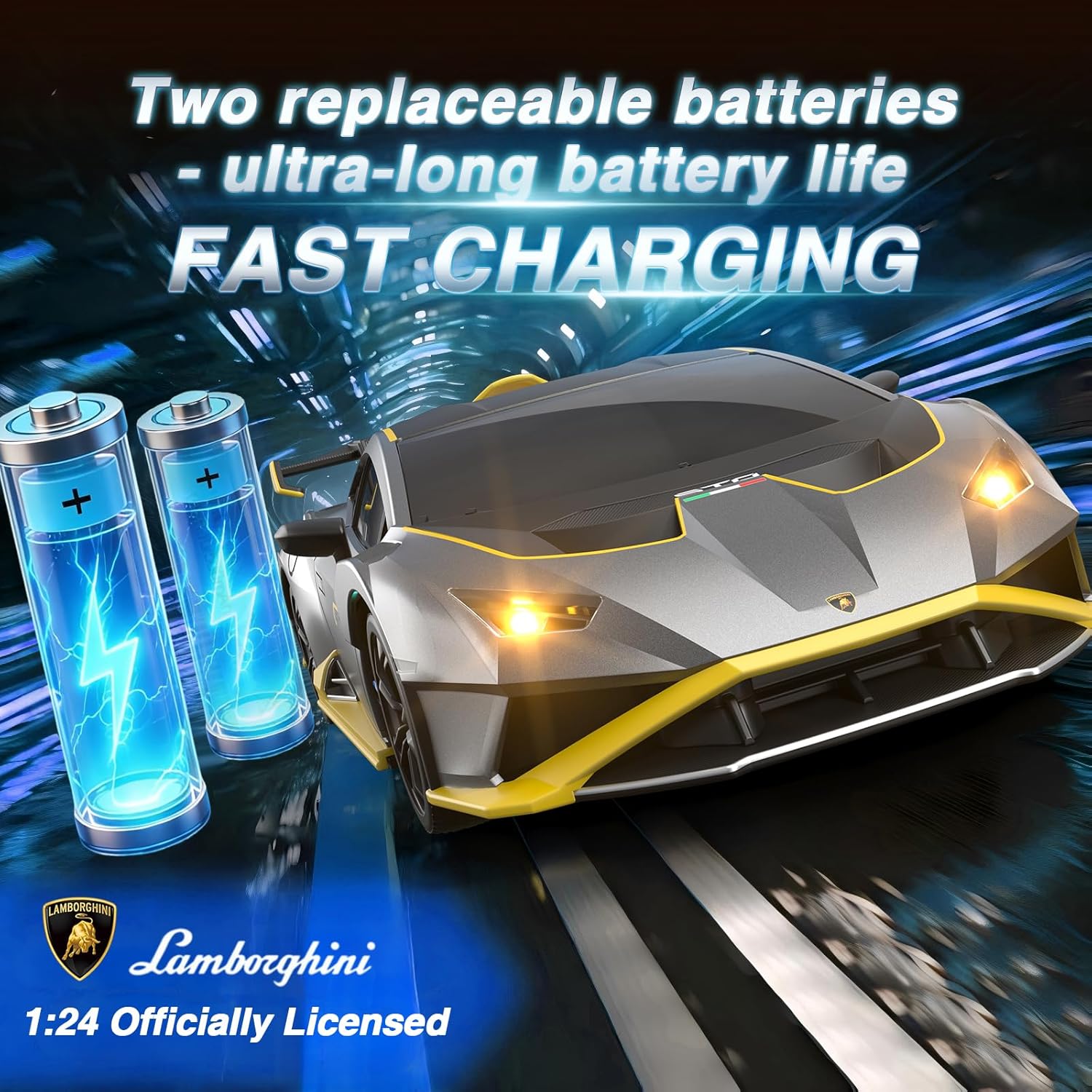 Detalle de Lamborghini RC Drift Car 1:24 4WD Mini 4WD remote drift car with LEDs