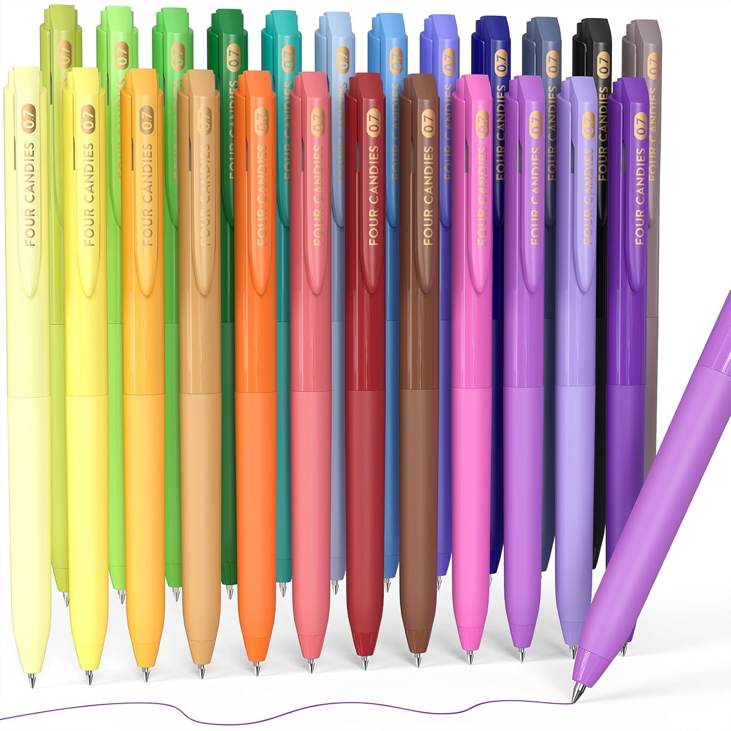 Detalle de Four Candies Colored Pens 0.7 mm