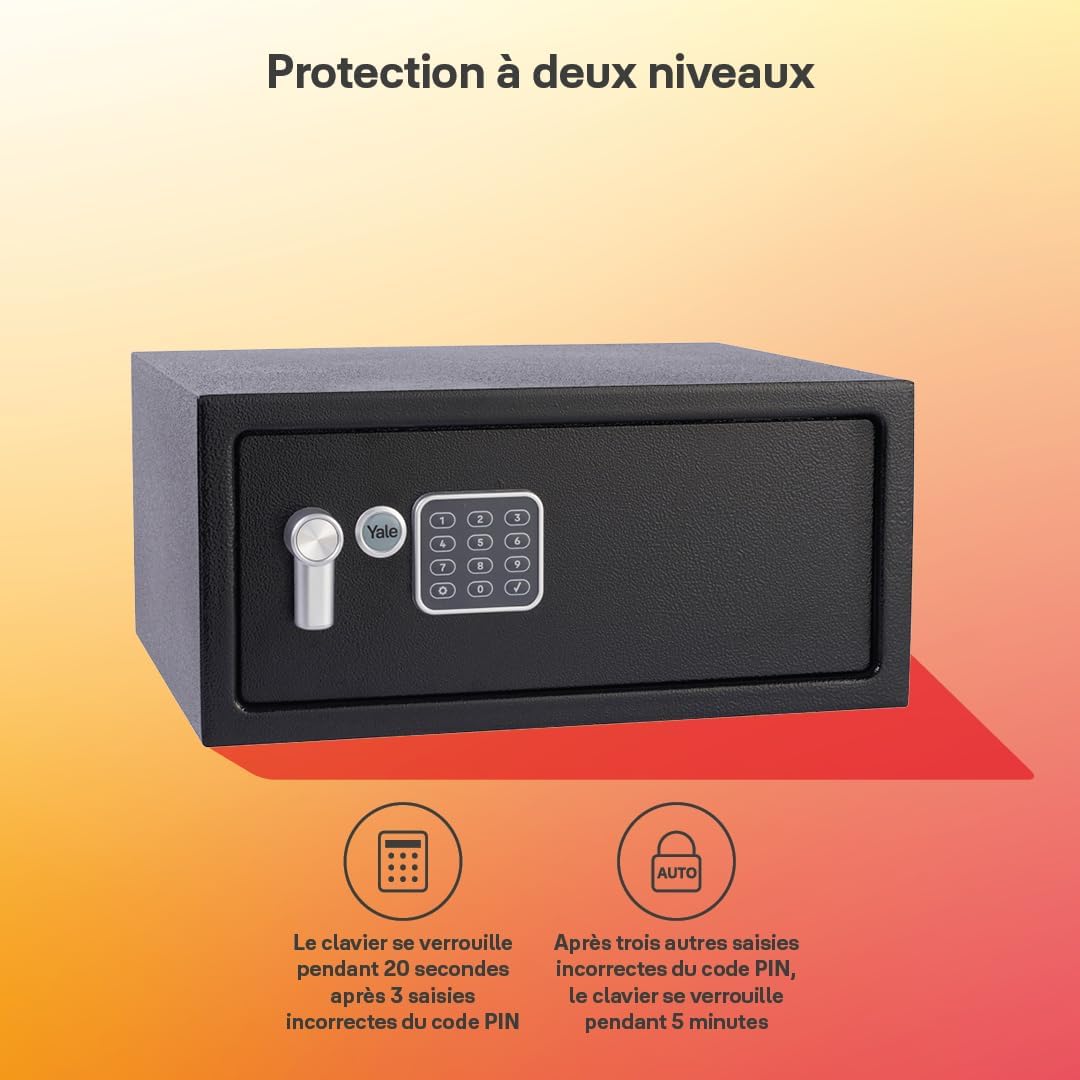 Thumbnail 6 de Yale YLV/200/DB2 Electronic Laptop Safe (24L) with PIN keypad + override key