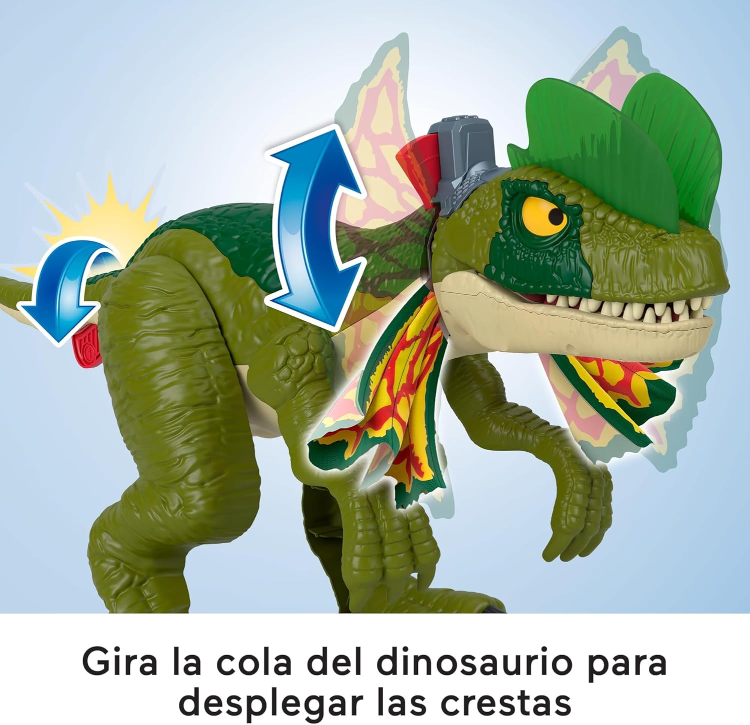 Detalle de Fisher-Price Imaginext Jurassic World Dilophosaurus con sonidos🦖