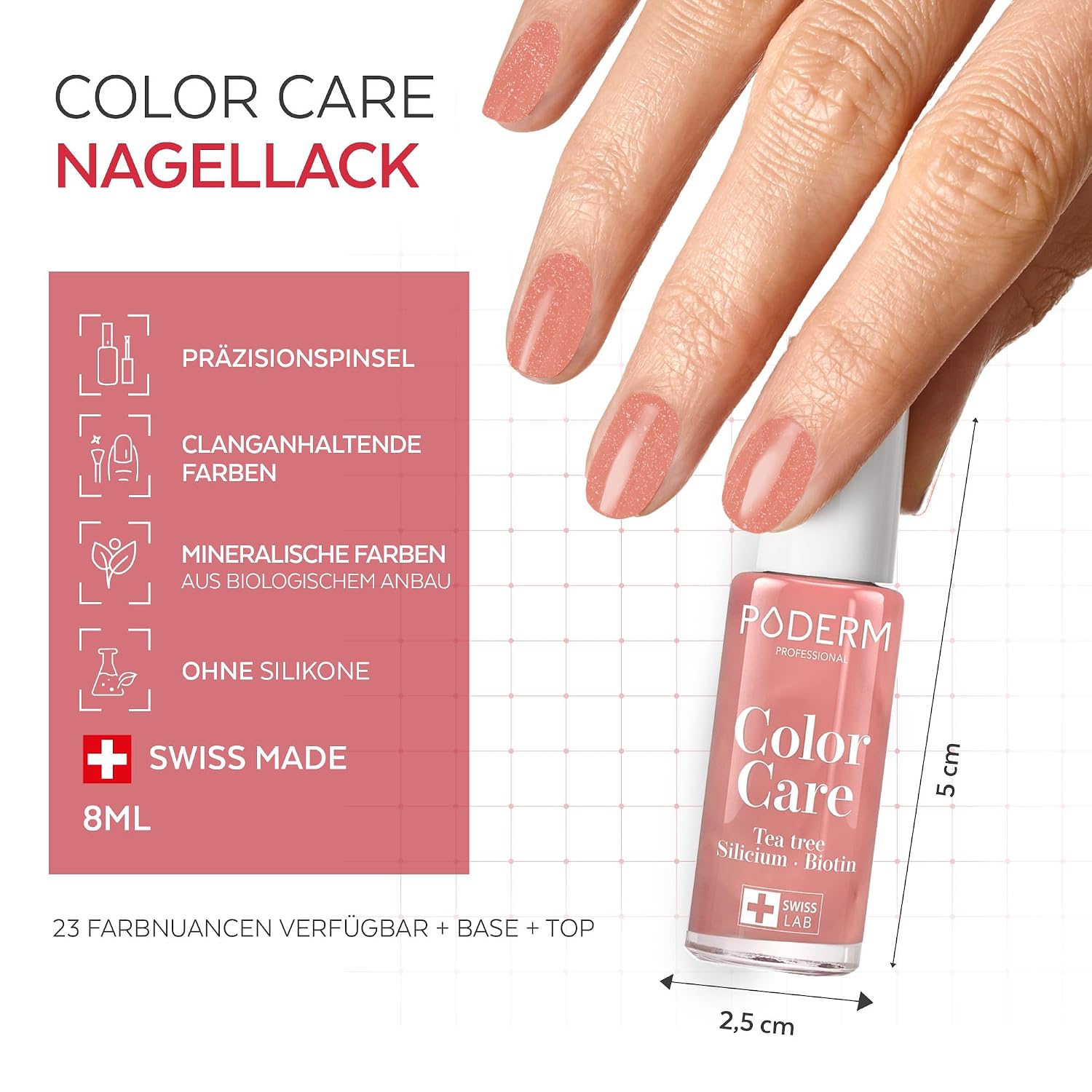 Thumbnail 4 de PODERM Teebaum Nagellack Roségold Glänzend