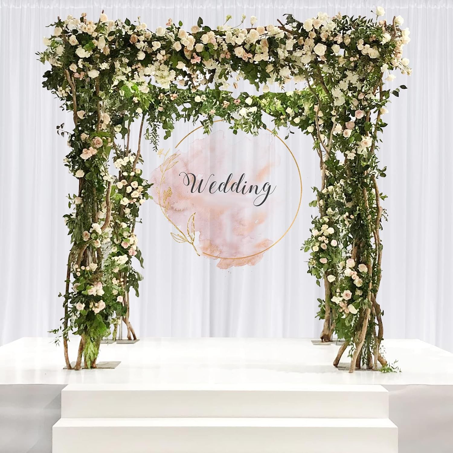Detalle de White Backdrop Curtains, 5 ft x 7 ft