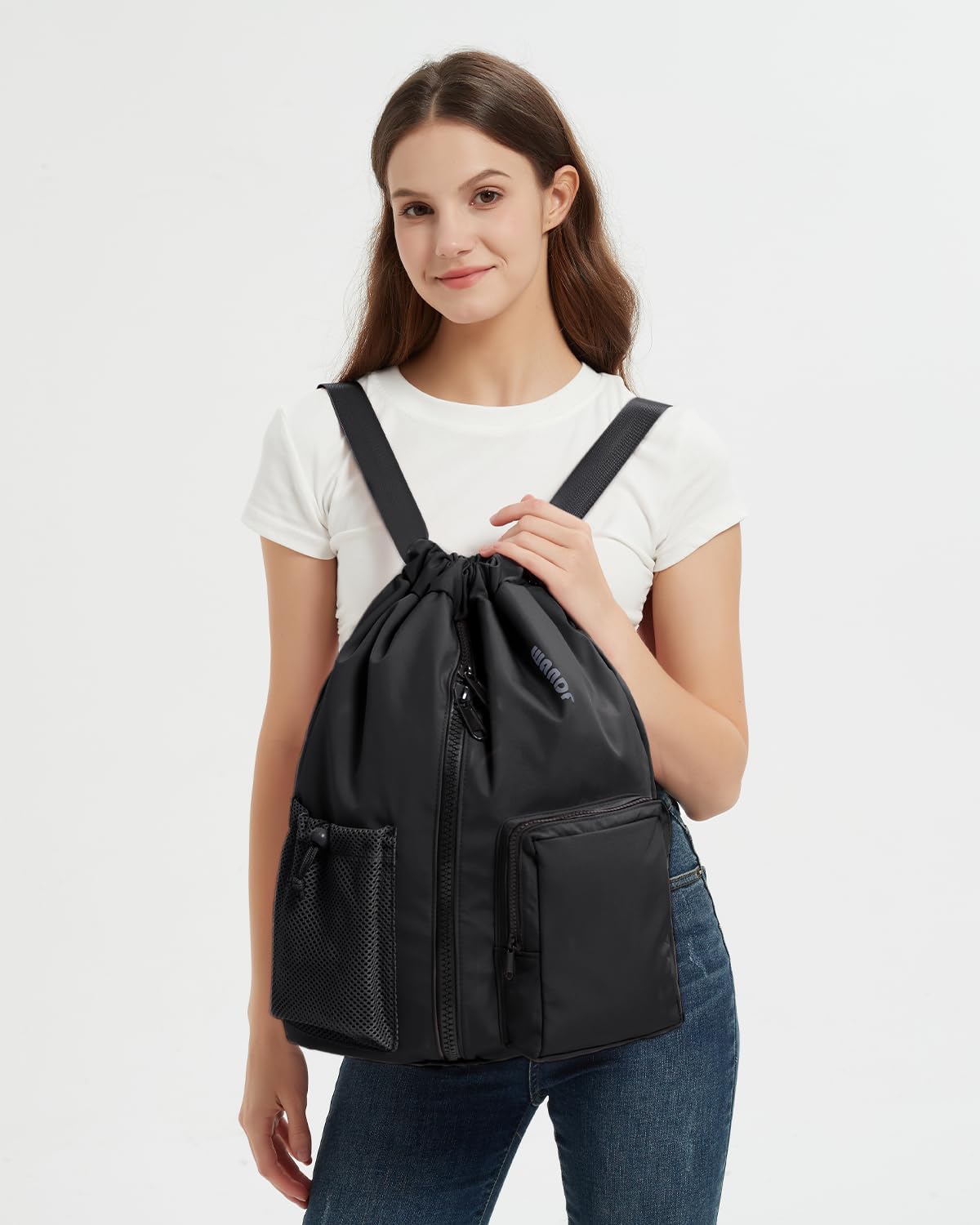 Thumbnail 3 de WANDF Drawstring Gym Bag with Shoes Compartment – 24L, 31 x 16 x 49 cm, Water-Resistant