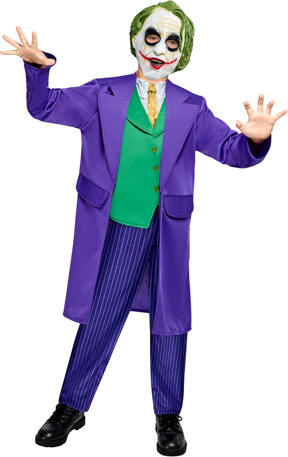 Detalle de Rubies R883106 The Joker Costume for Kids, Medium (8–10), Attached Shirt and Mask