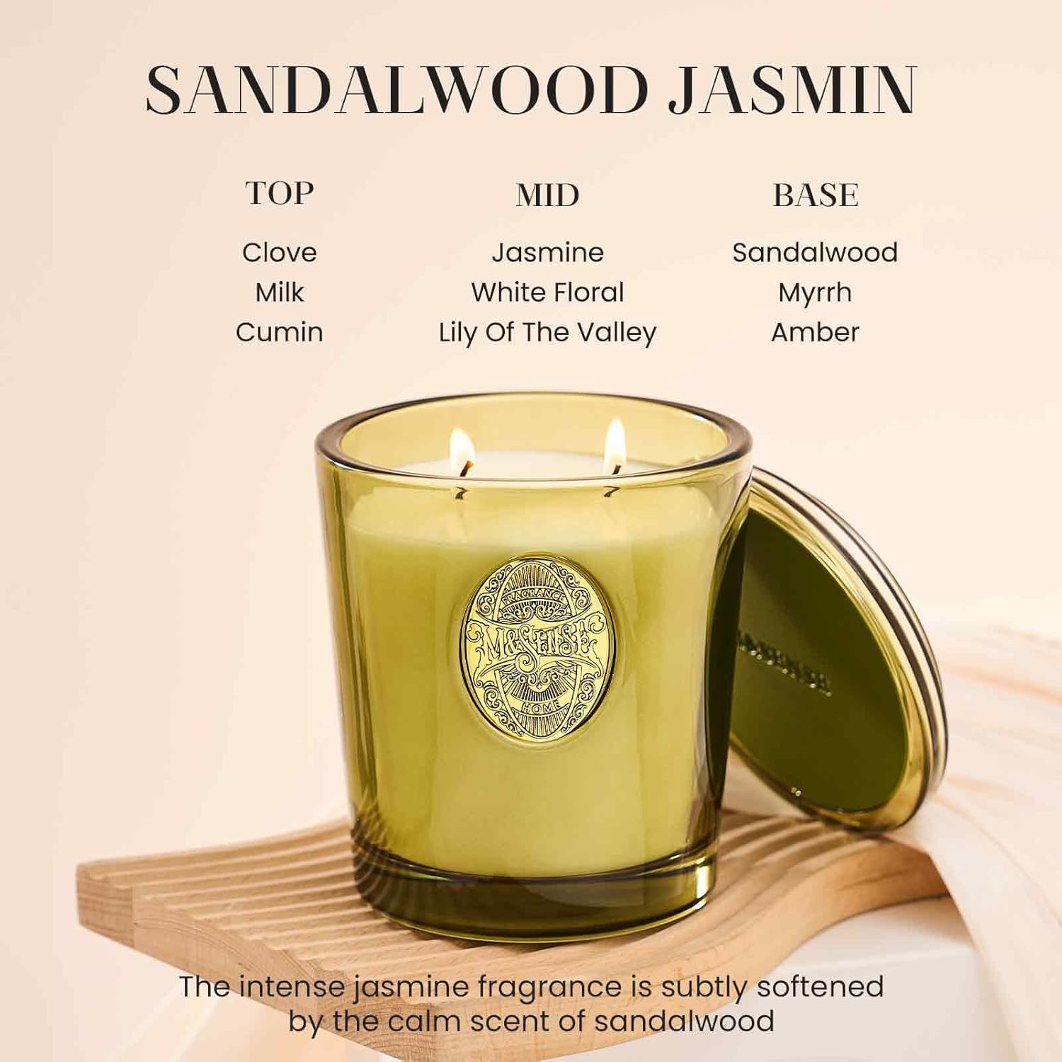 Detalle 2 de Scented Candle 560g Soy Wax 2-Wick