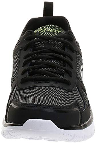 Detalle 2 de Skechers Track Bucolo, zapatillas de running para hombre en negro y blanco, talla 41