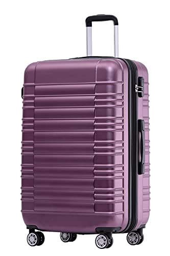 Detalle de BEIBYE Reisekoffer 2088 Hartschalekoffer – M Größe (55 × 39 × 23 cm), 45 L bis 65 L dank Dehnfuge, Lila