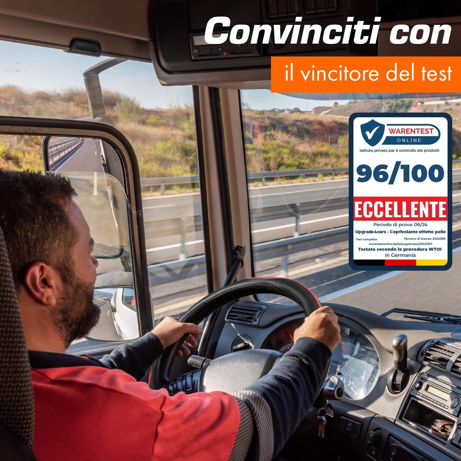 Thumbnail 4 de Upgrade4cars Coprivolante 44-46 cm Rosso Nero