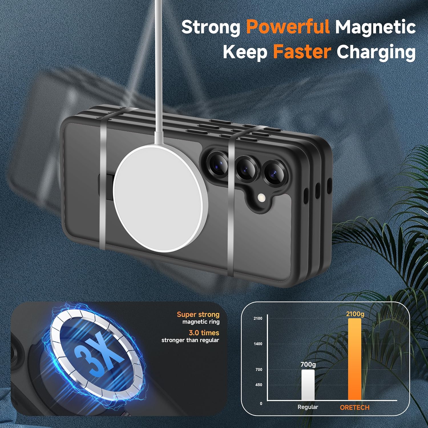 Thumbnail 2 de ORETECH Magnetic Phone Case for Galaxy S25 Plus