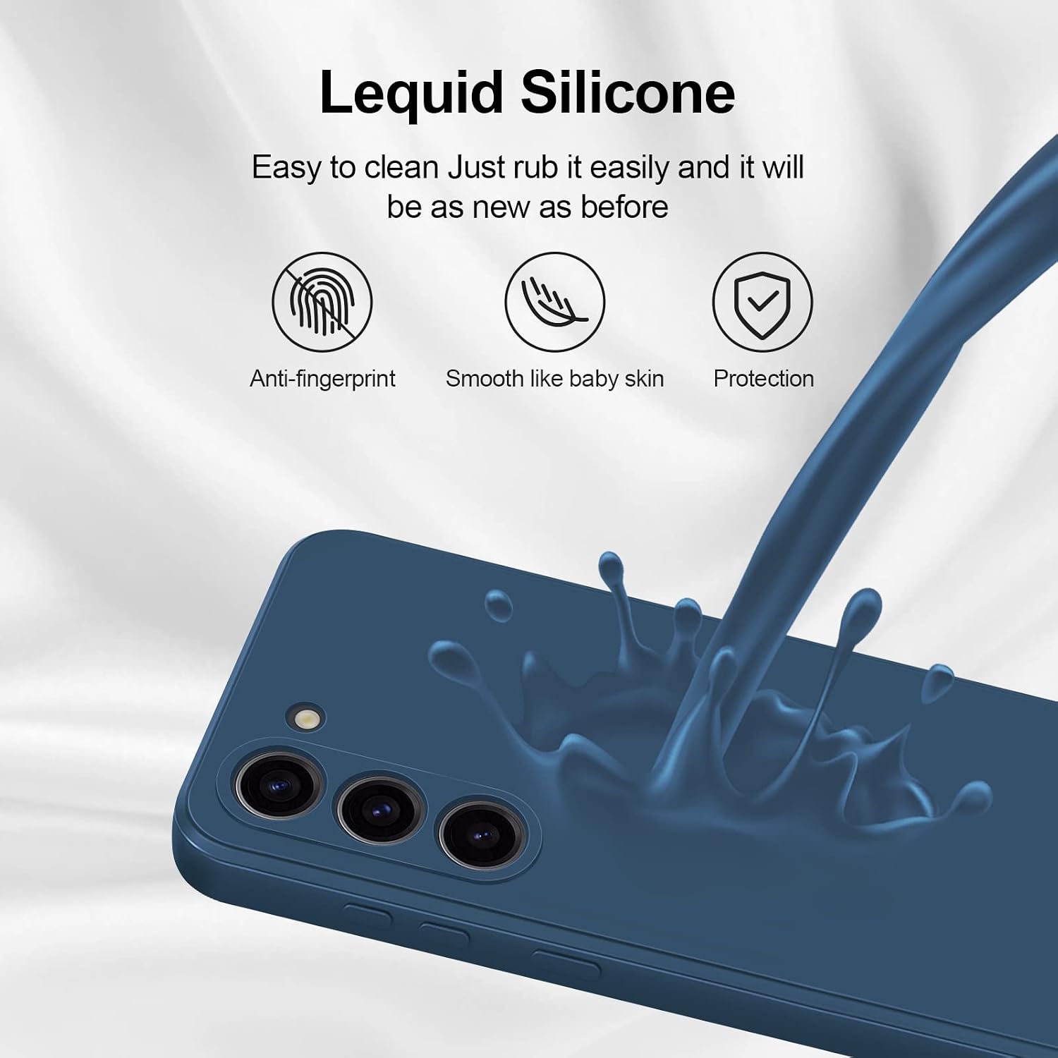 Detalle de GiiYoon Silicone Phone Case for Samsung Galaxy S23 Plus