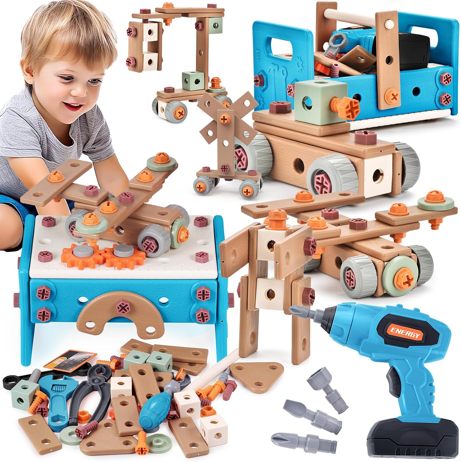 Detalle de GAGAKU Akkuschrauber Kinder 120-teiliges Set