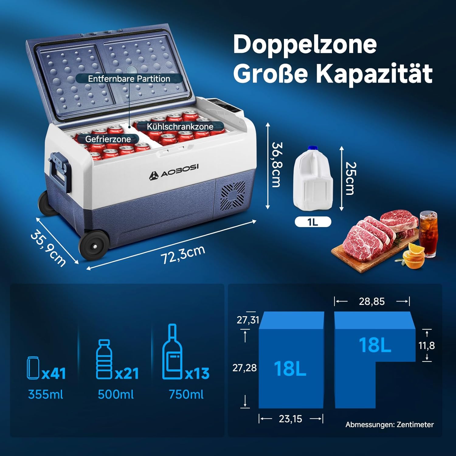 Thumbnail 1 de AAOBOSI Kompressor Kühlbox 36 L