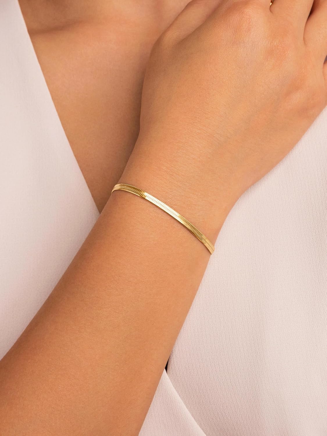 Thumbnail 1 de SINGULARU Lisse S 16 cm pulsera de acero bañada oro