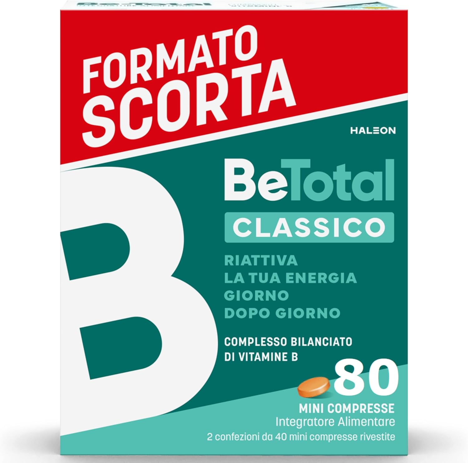 Detalle de Be-Total Compresse Integratore Alimentare con Vitamina B – 80 Mini Compresse