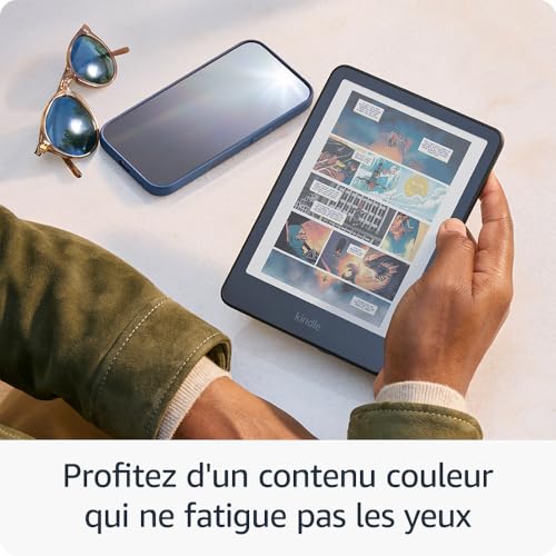 Detalle de Amazon Kindle Colorsoft (Nouvelle génération) – écran couleur 7" et éclairage chaud réglable, 16 Go