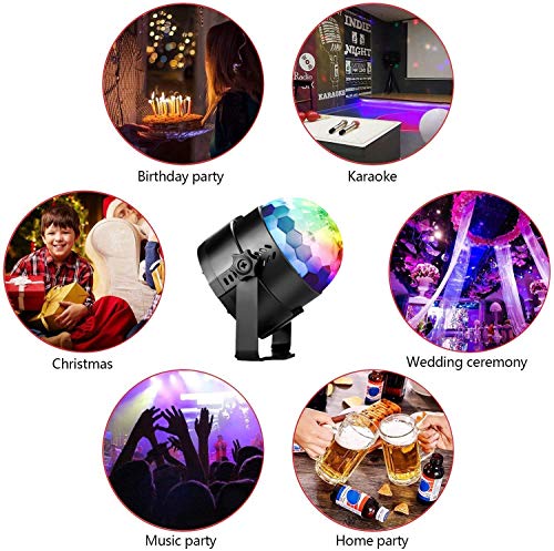 Thumbnail 3 de CATPOWER Pack of 2 360° Rotation Sound Activated Disco Ball Lights (4M USB Cable) for Kids' Parties