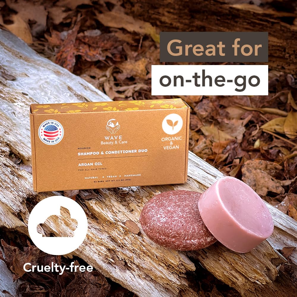 Thumbnail 5 de Argan Oil Solid Shampoo & Conditioner Bar Set (Sulfate-Free, Vegan, Travel-Friendly)