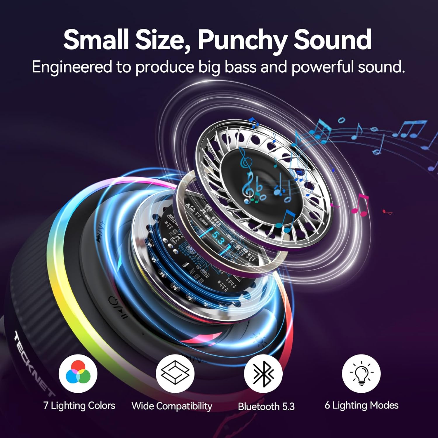 Thumbnail 4 de TECKNET Bluetooth Shower Speaker 1000mAh