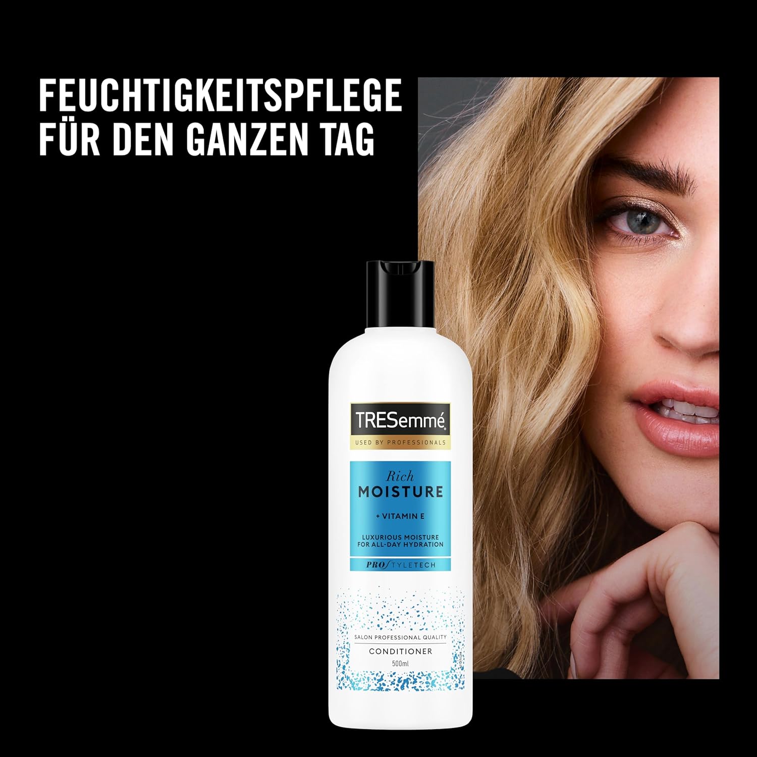 Detalle de TRESemmé Rich Moisture Conditioner, 3 x 400 ml – Für trockenes, geschädigtes Haar