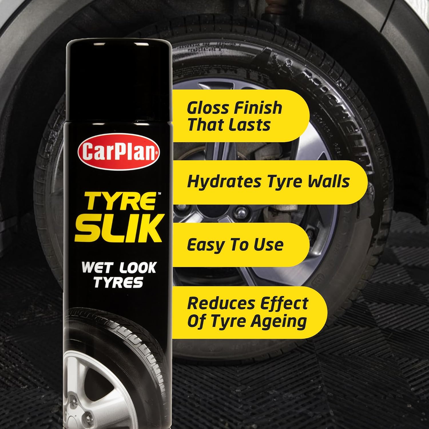 Thumbnail 2 de CarPlan TYS500 Tyre Slik – Wet Look Tyre Spray