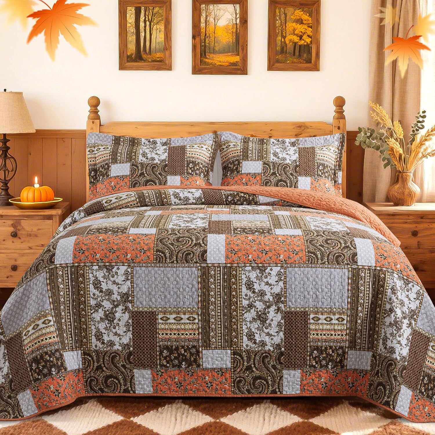 Detalle de BEDIFANY California King Quilt, 100% Cotton