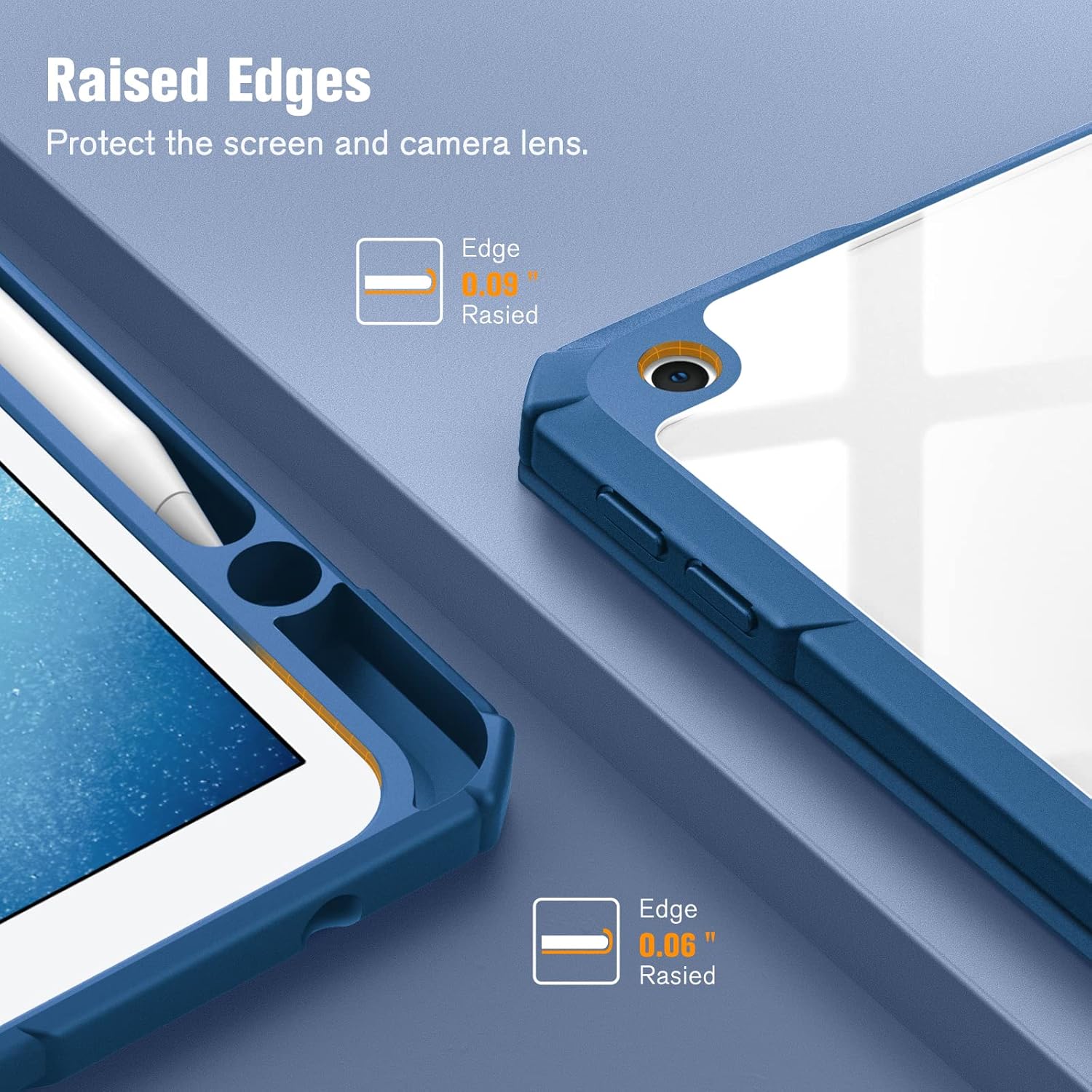 Thumbnail 6 de FINTIE Hybrid Hülle für 10,2‑Zoll iPad (9. Gen. 2021 / 8. Gen. 2020 / 7. Gen. 2019) mit Stifthalter – stoßfeste Schutzhülle, blau