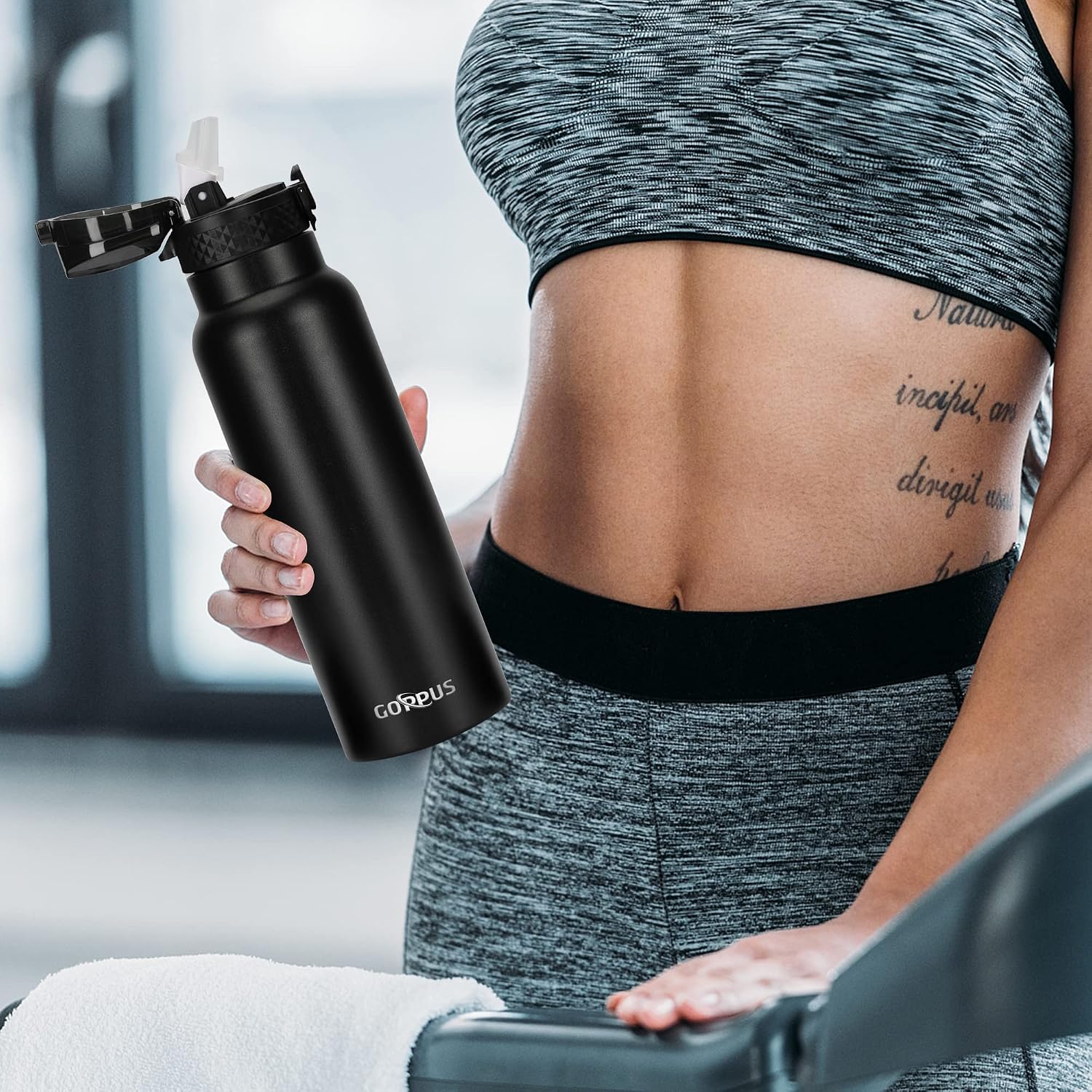 Thumbnail 5 de GOPPUS 750ml stainless water bottle with straw 💧