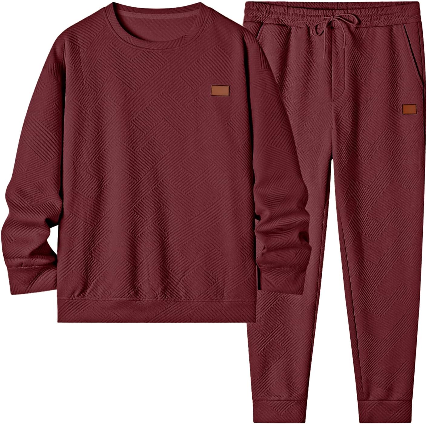 Thumbnail 6 de JMIERR Men's Knit Jacquard Tracksuit 2-Piece