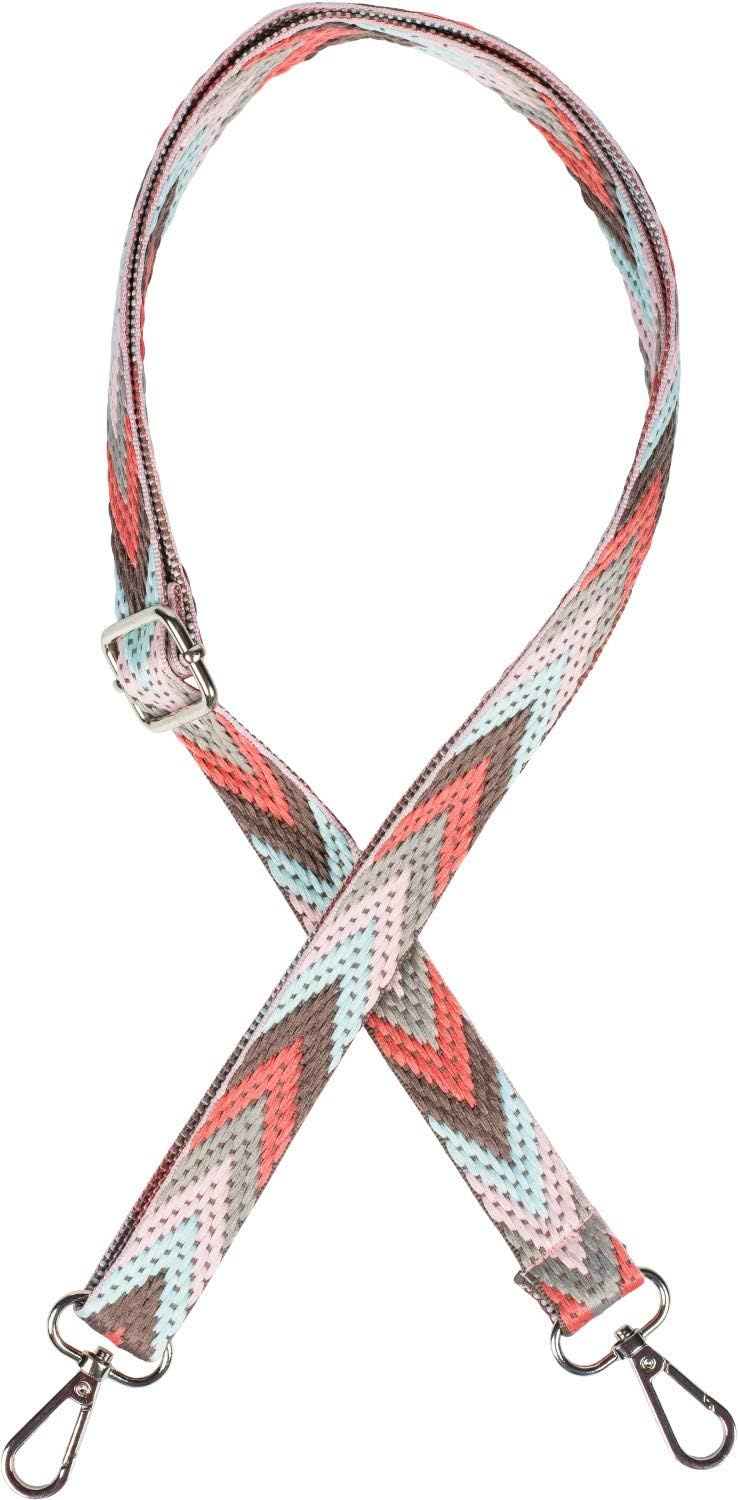 Thumbnail 6 de styleBREAKER Tracolla della borsa stretta regolabile con motivo colorato a zig-zag, intercambiabile, unisex