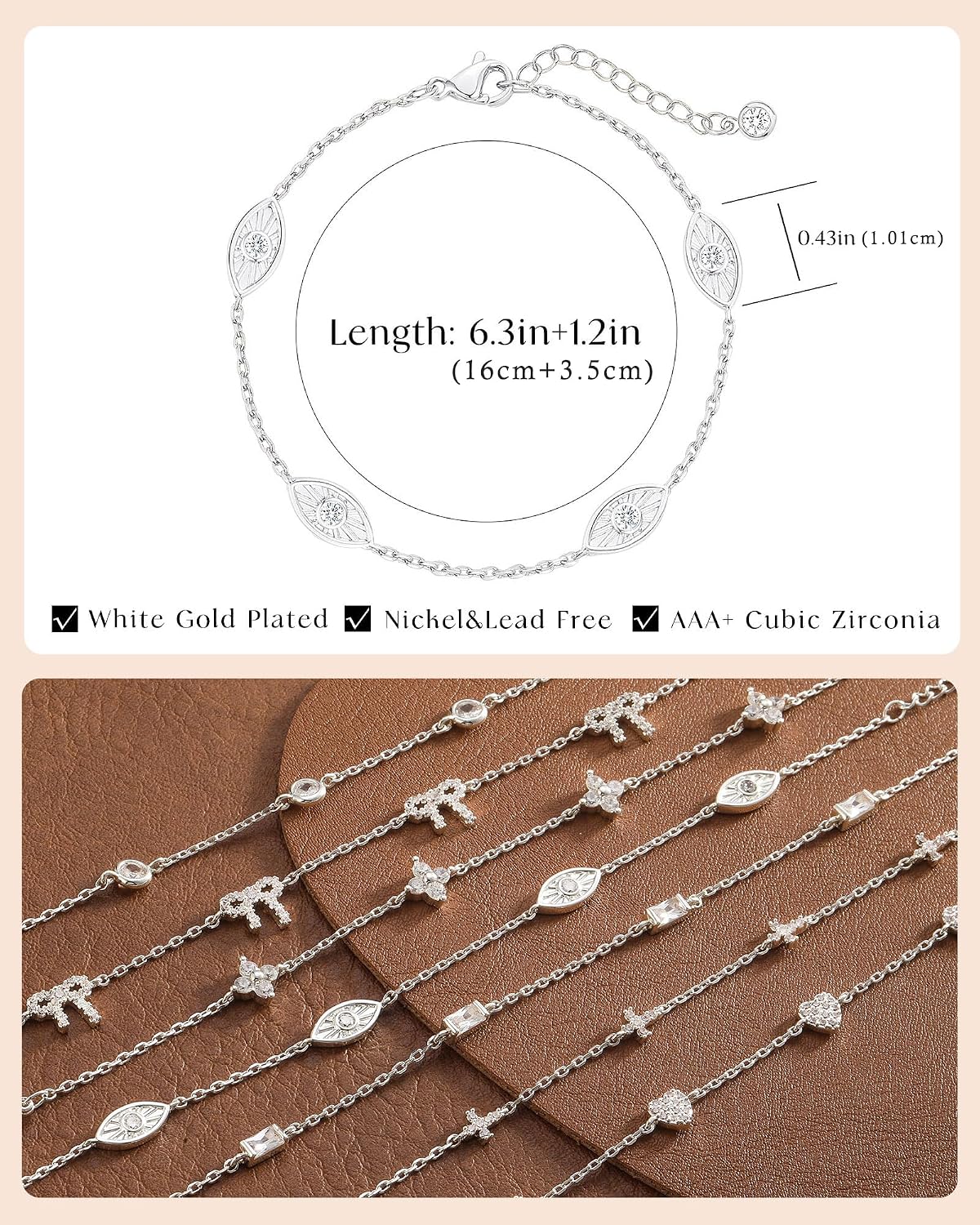 Thumbnail 5 de ZHESHY Bracelet Femme 16 cm réglable