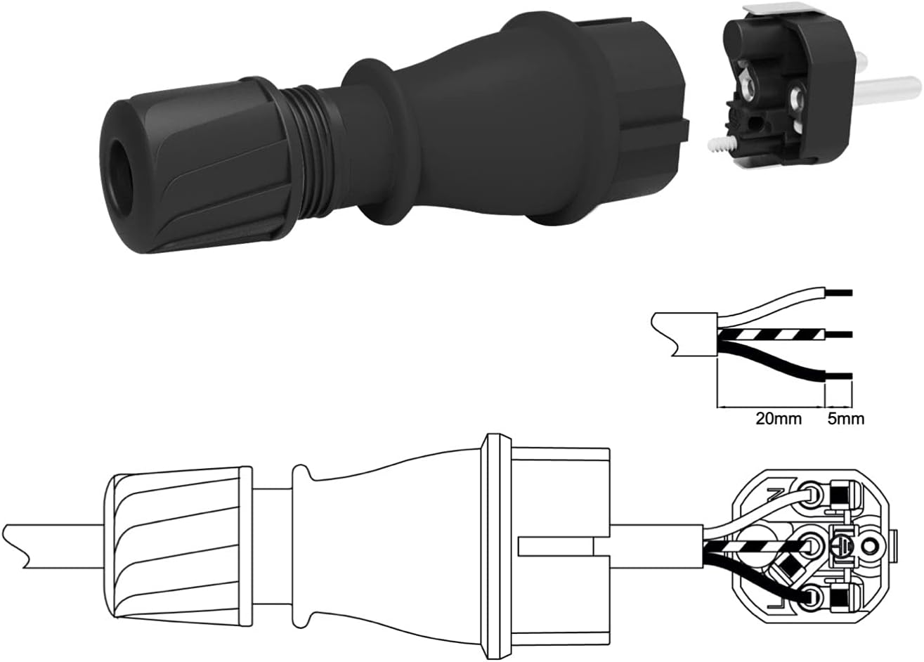 Thumbnail 2 de Electraline 55084 Spina Professionale Schuko IP54 con ghiera di bloccaggio cavo
