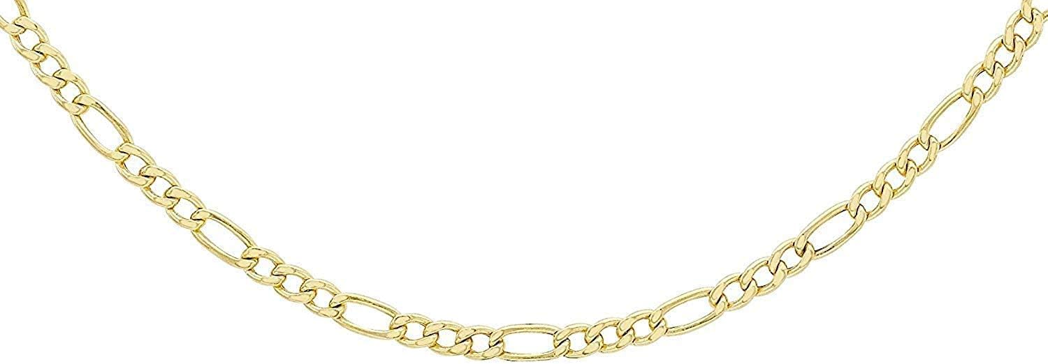 Detalle 2 de Bracelet italien Figaro en or jaune 14 carats (585) – largeur 3 mm
