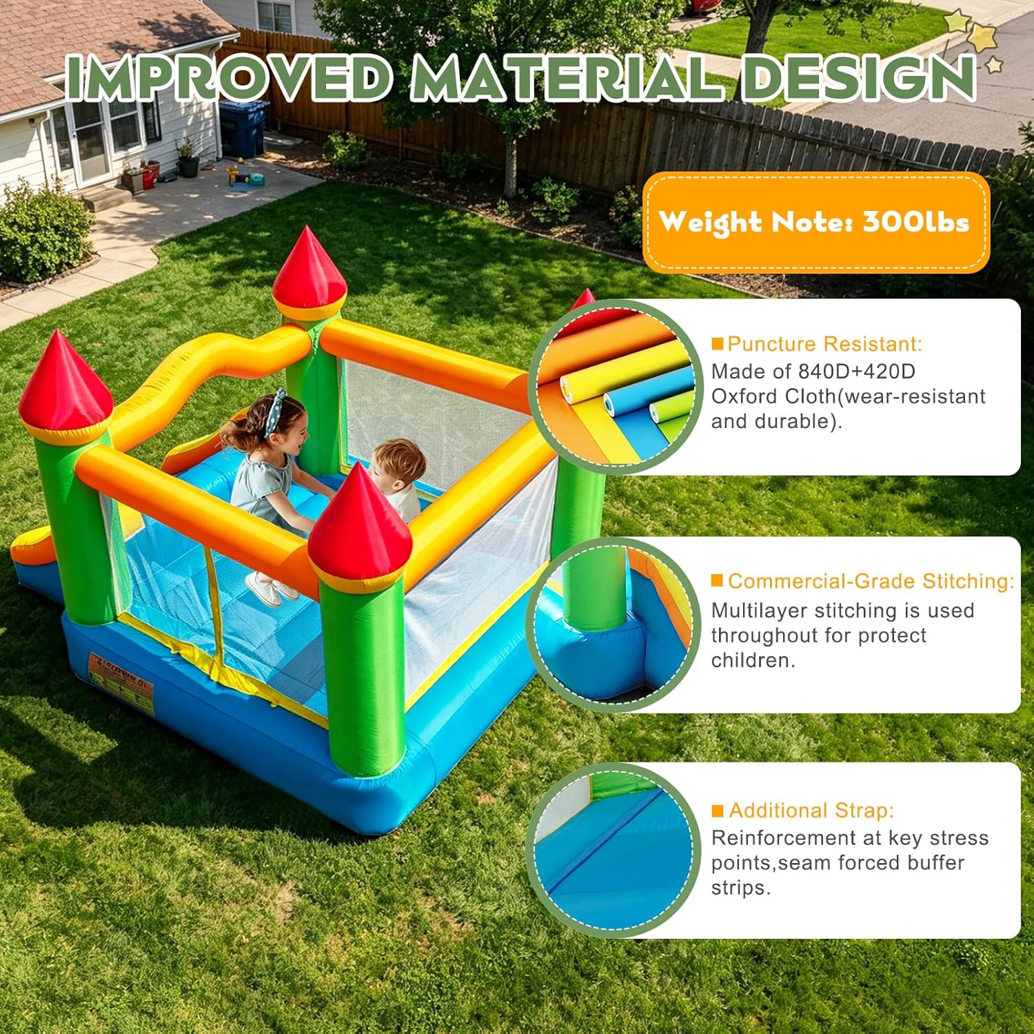 Thumbnail 2 de YARD Bounce House with Slide — 12x9x8 ft Inflatable Bouncer for Kids