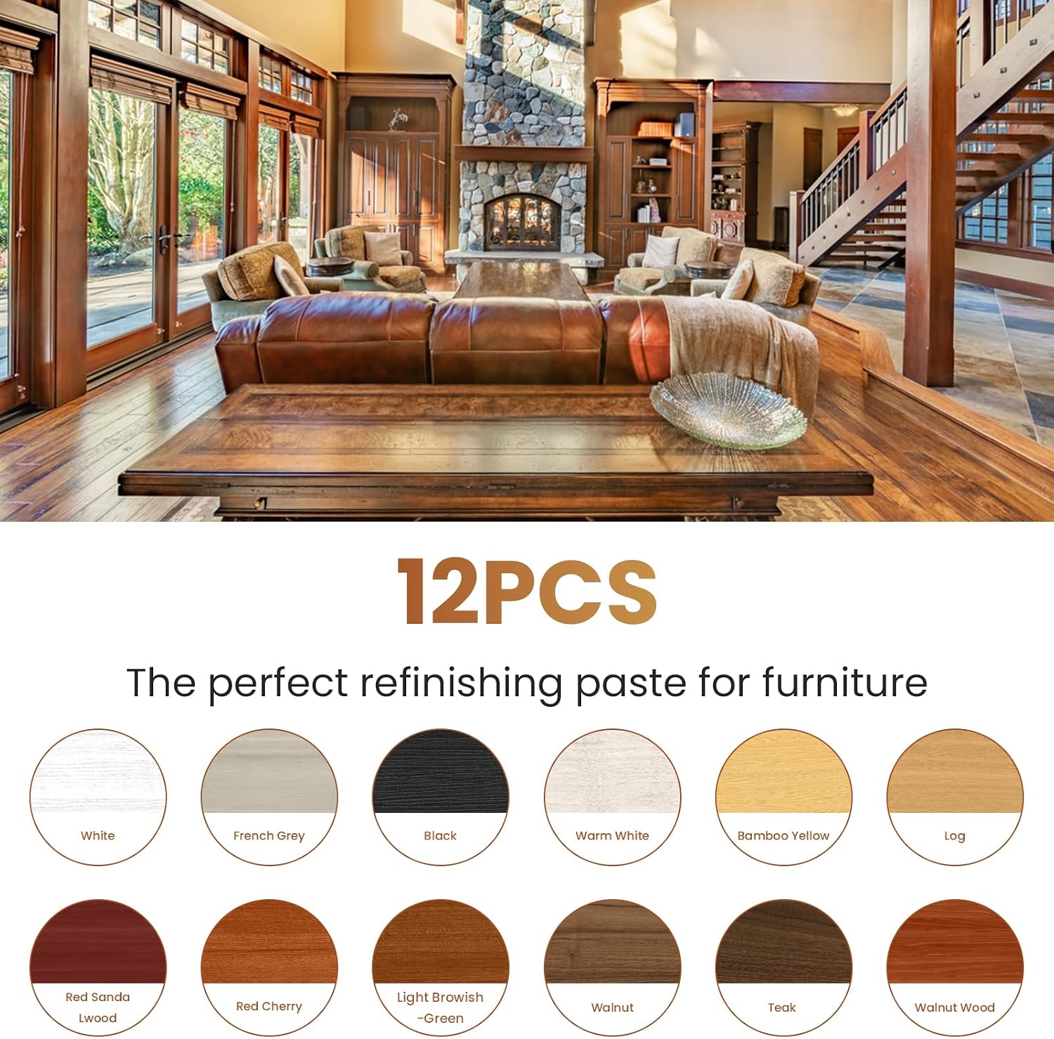 Detalle 2 de AOOWU 4649930 Wood Repair Kit, 12 Colours for Floors and Furniture