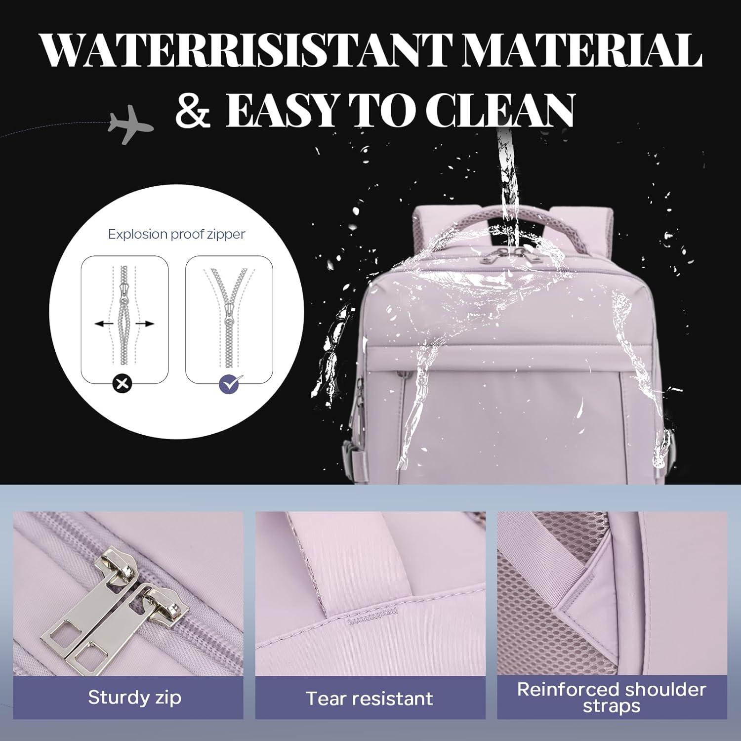 Thumbnail 3 de Yankony for Ryanair Cabin Bags 55x40x20 Large Travel Backpack — 44L Carry-On with 180° Unfold and Multi-Pocket Design