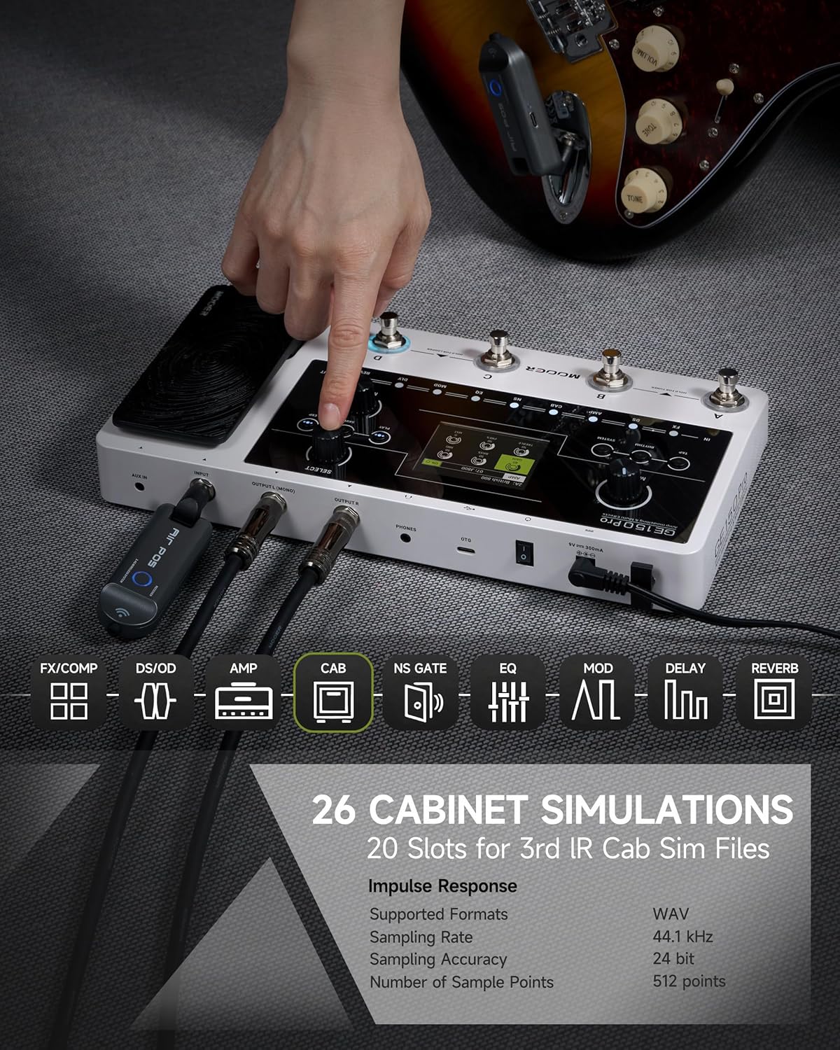 Detalle 1 de MOOER GE150 Pro Guitar Multi-Effects Pedal with Four Footswitches and Looper