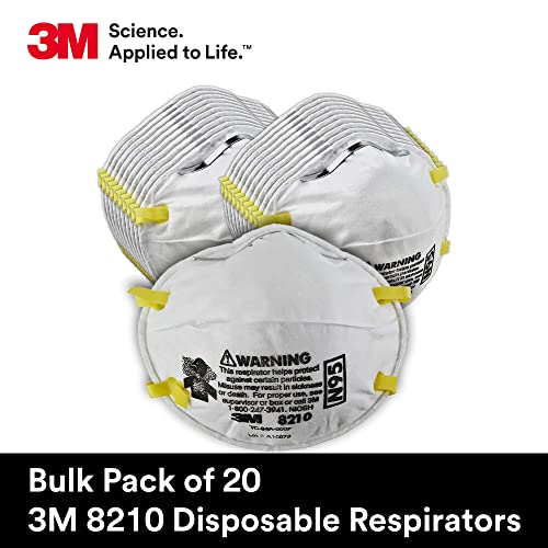 Thumbnail 7 de 3M 8210 N95 Particulate Respirator (Pack of 20) – Lightweight, Two-Strap Cup Design